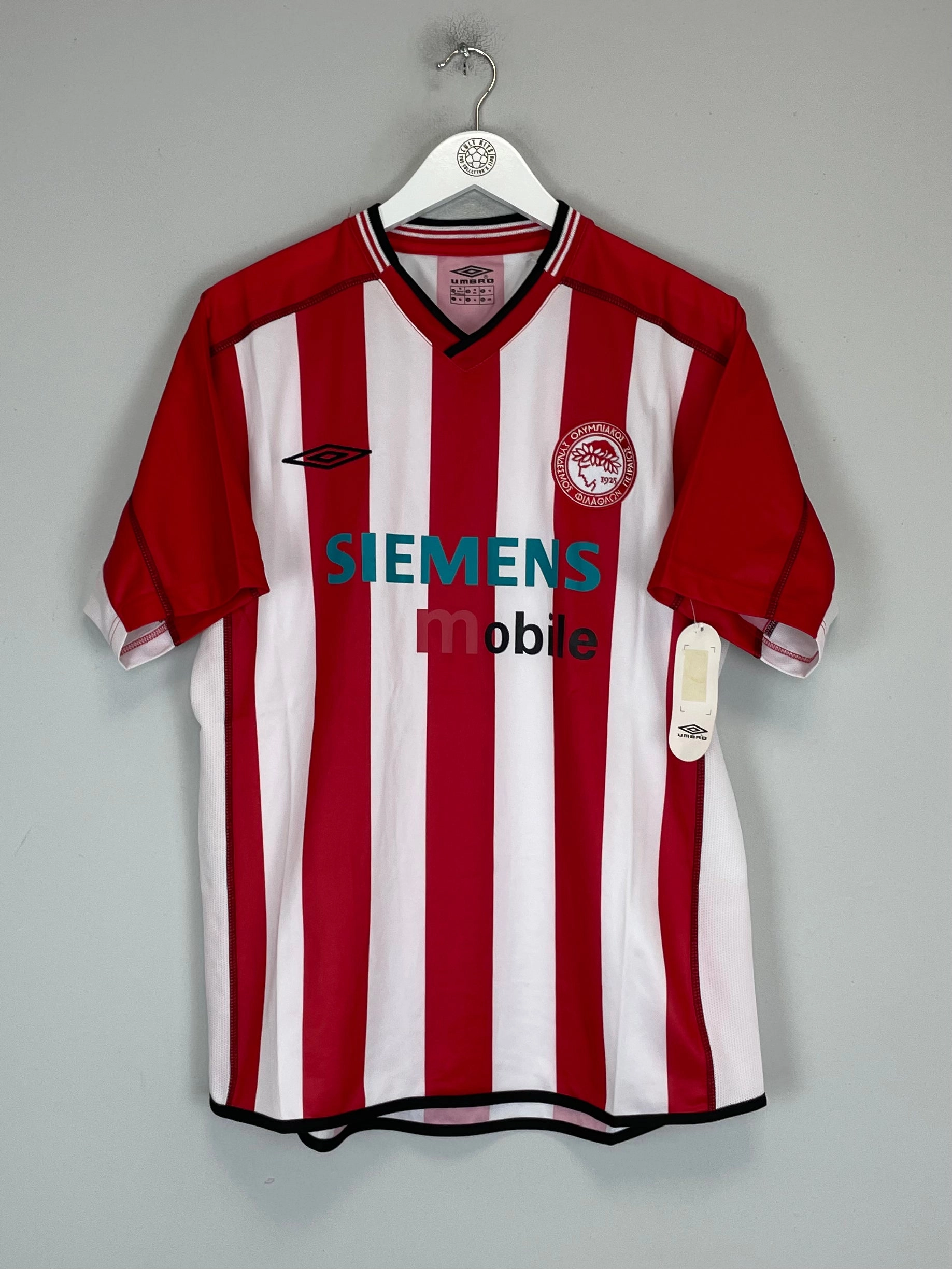 2002/03 OLYMPIAKOS *BNWT* HOME SHIRT (M) UMBRO Compression Fit Technology Training Flex