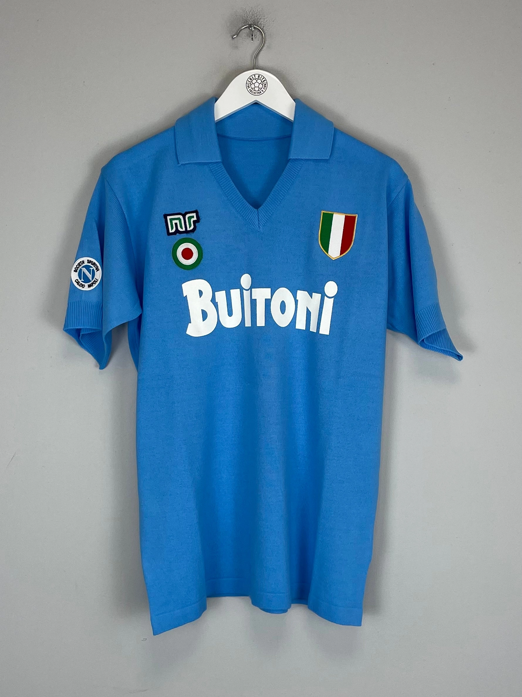 1987/88 Napoli #10 Maradona *BNWT* Reissue Home Shirt (Multiple Sizes) Ennerre Lightweight Layering