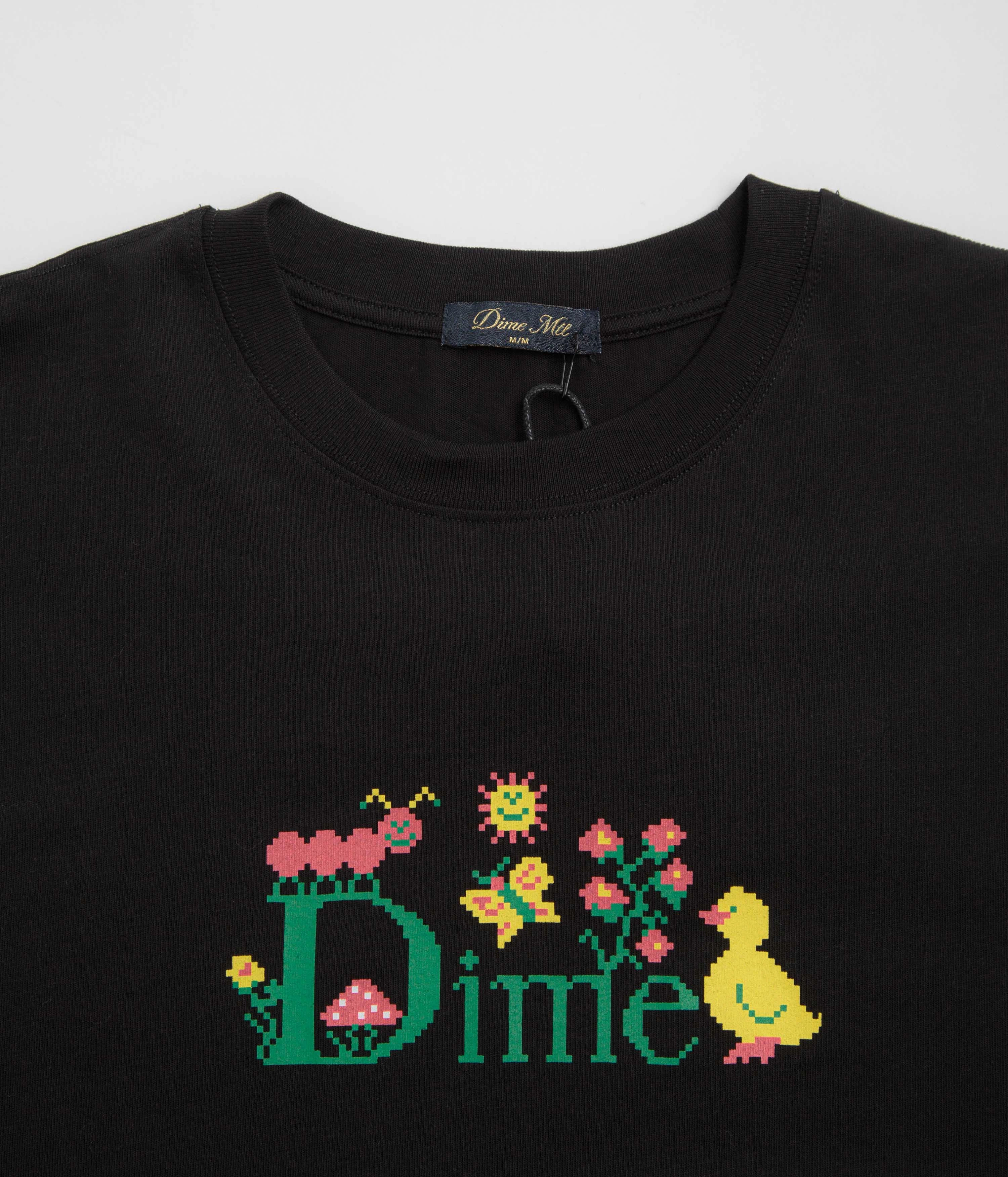 Dime Classic Cross Stitch T-Shirt - Black Fresh Trend