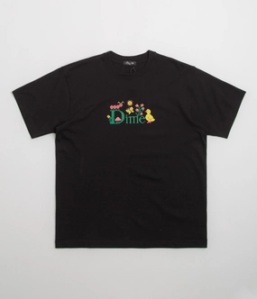 Lightweight Wear Hydrophobic coating Dime Classic Cross Stitch T-Shirt - Black