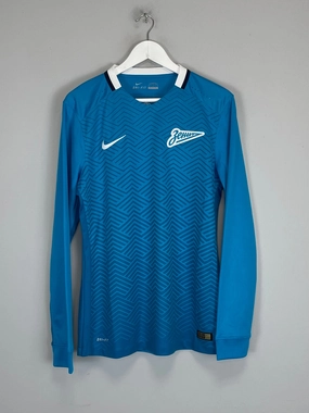2015/16 ZENIT ST PETERSBURG *PLAYER ISSUE* L/S HOME SHIRT (M) NIKE 3D Knit Texture Natural motion