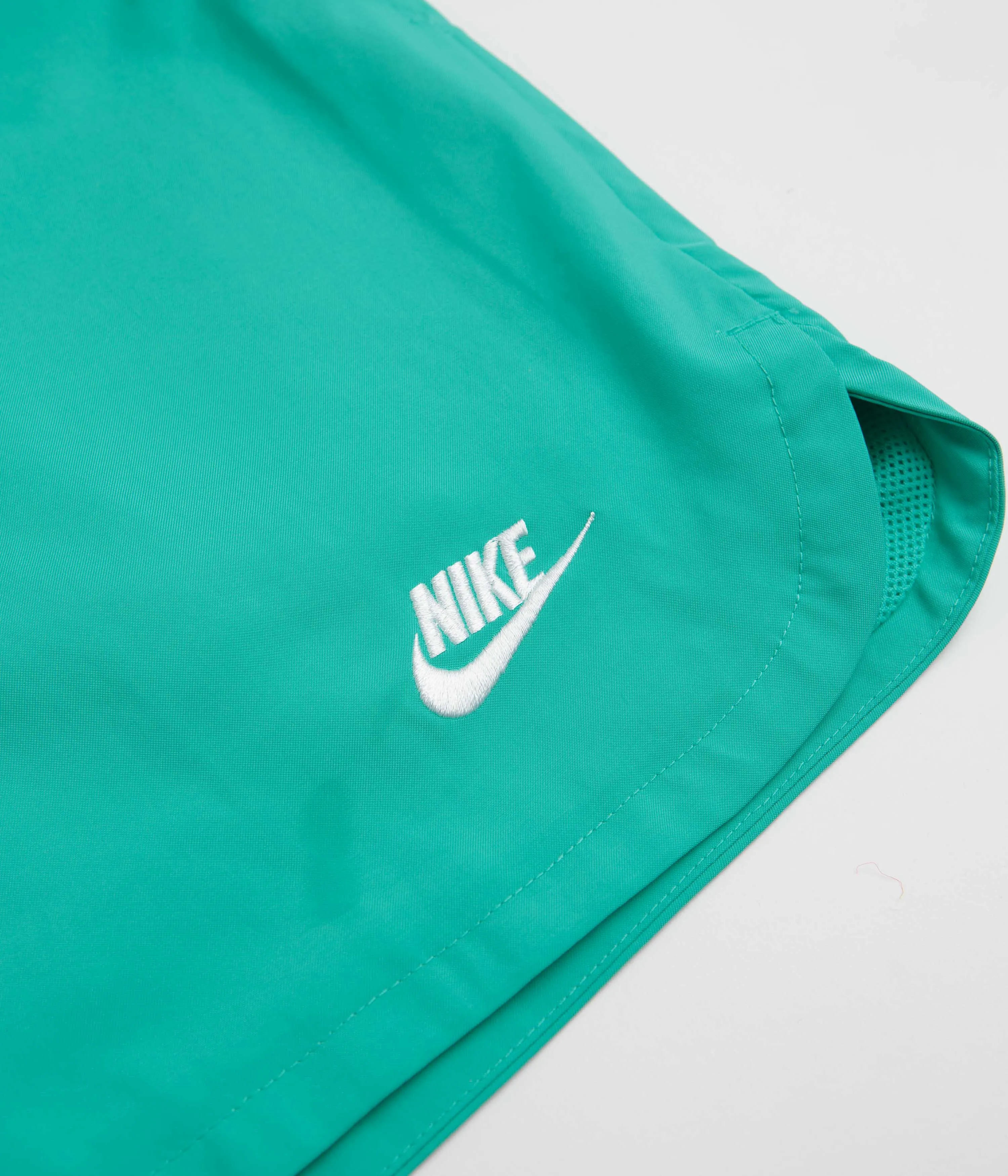 Nike Flow Shorts - Clear Jade / White Recycled Polyester Blend Pre Shrunk Cotton Blend