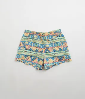 Patagonia Womens Baggies 5" Shorts - High Hopes Geo: Salamander Green Double Layered Reinforcement men's fashion