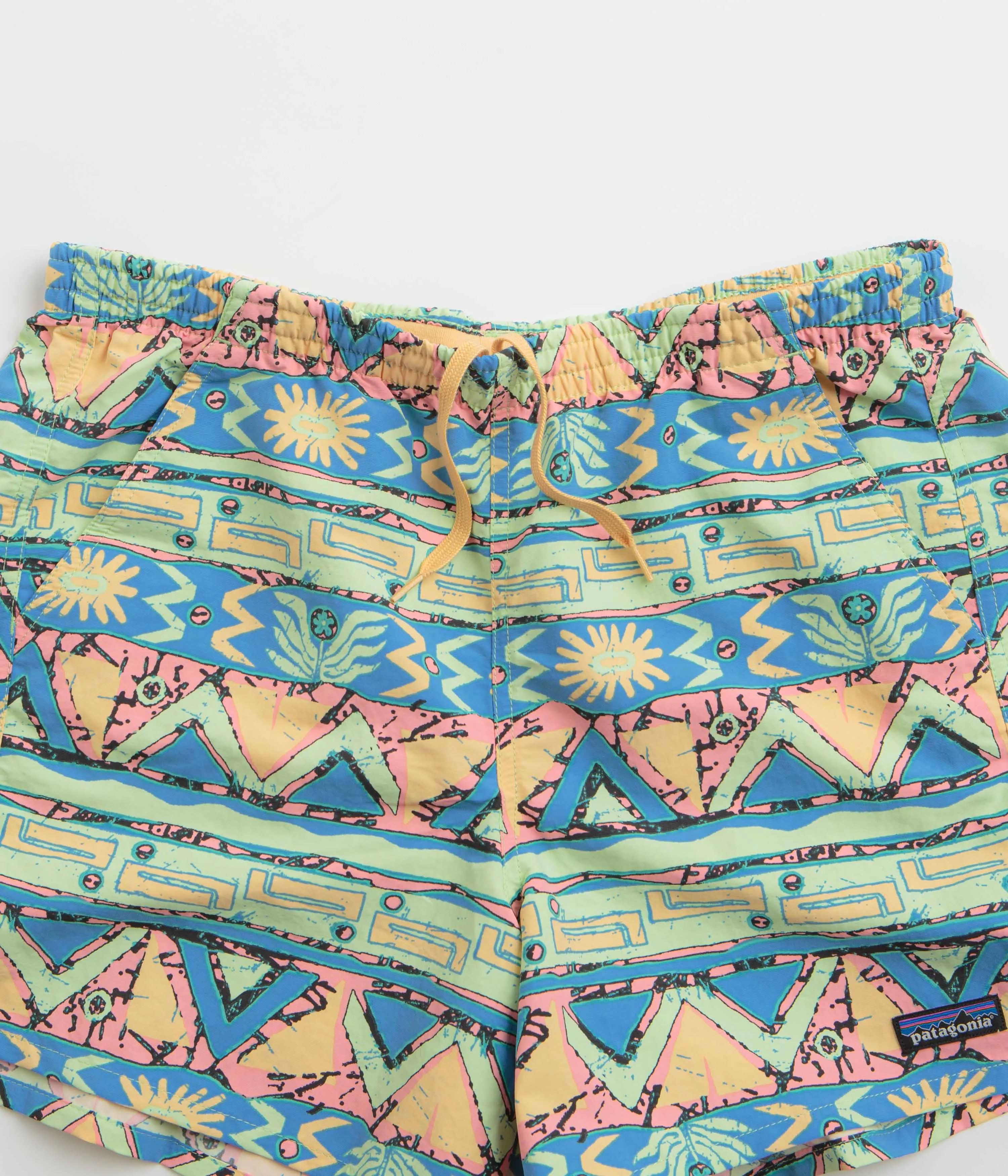 Patagonia Womens Baggies 5" Shorts - High Hopes Geo: Salamander Green Go Light lounging clothes