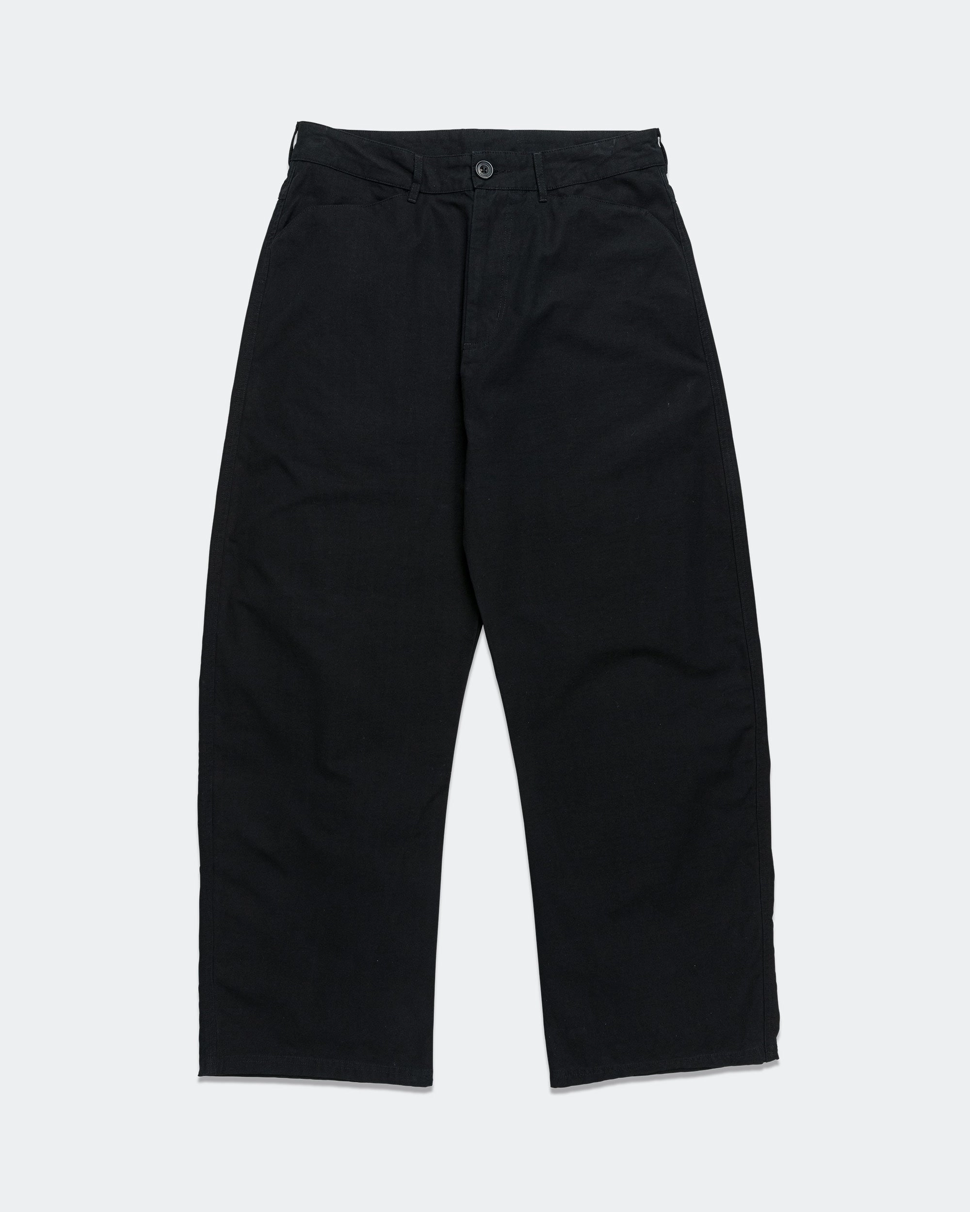 Stretchable Comfort Reverse Twill Barrel Pant - Black
