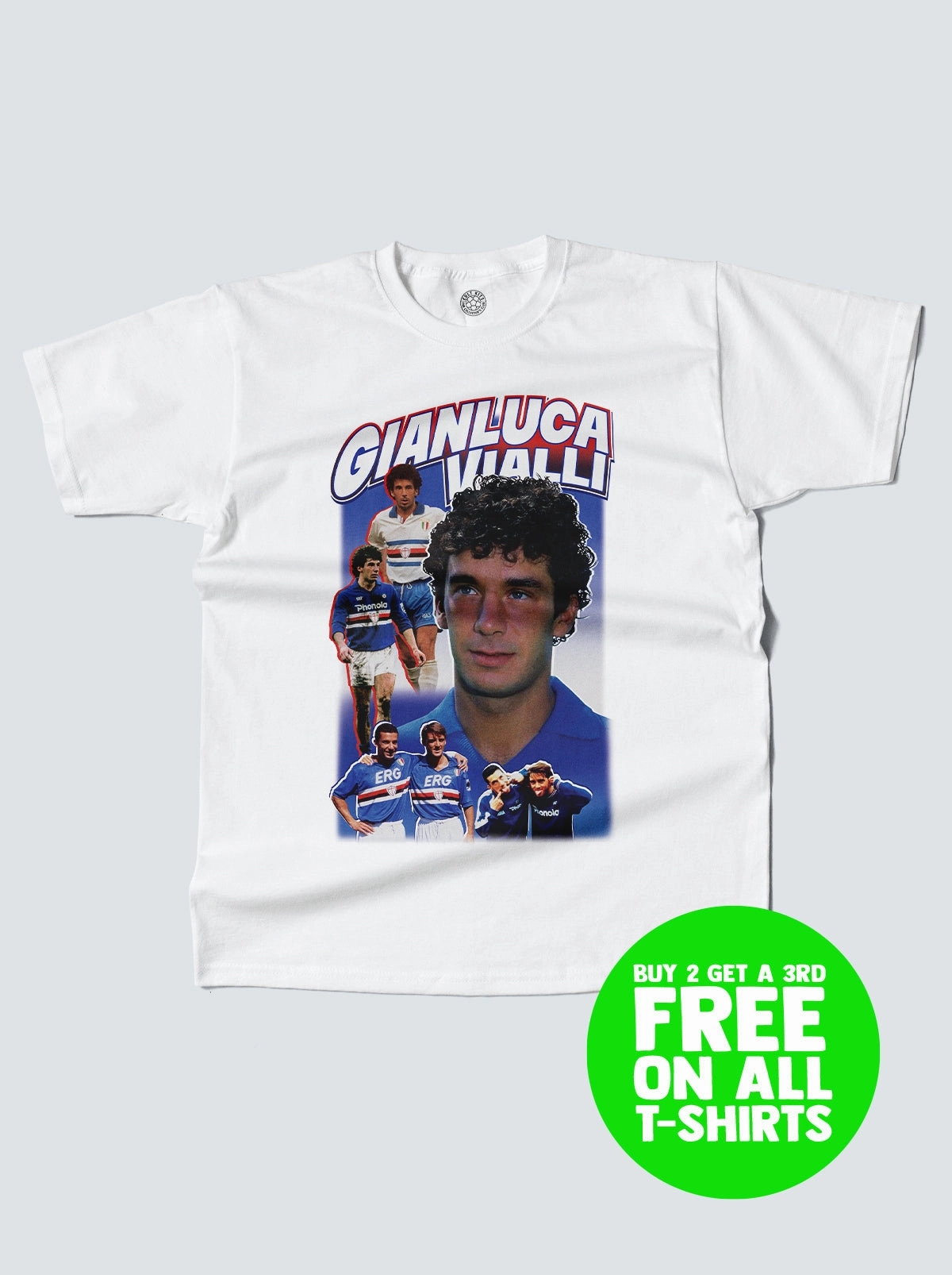 Seam Free Shoulders SAMPDORIA GIANLUCA VIALLI BOOTLEG TEE