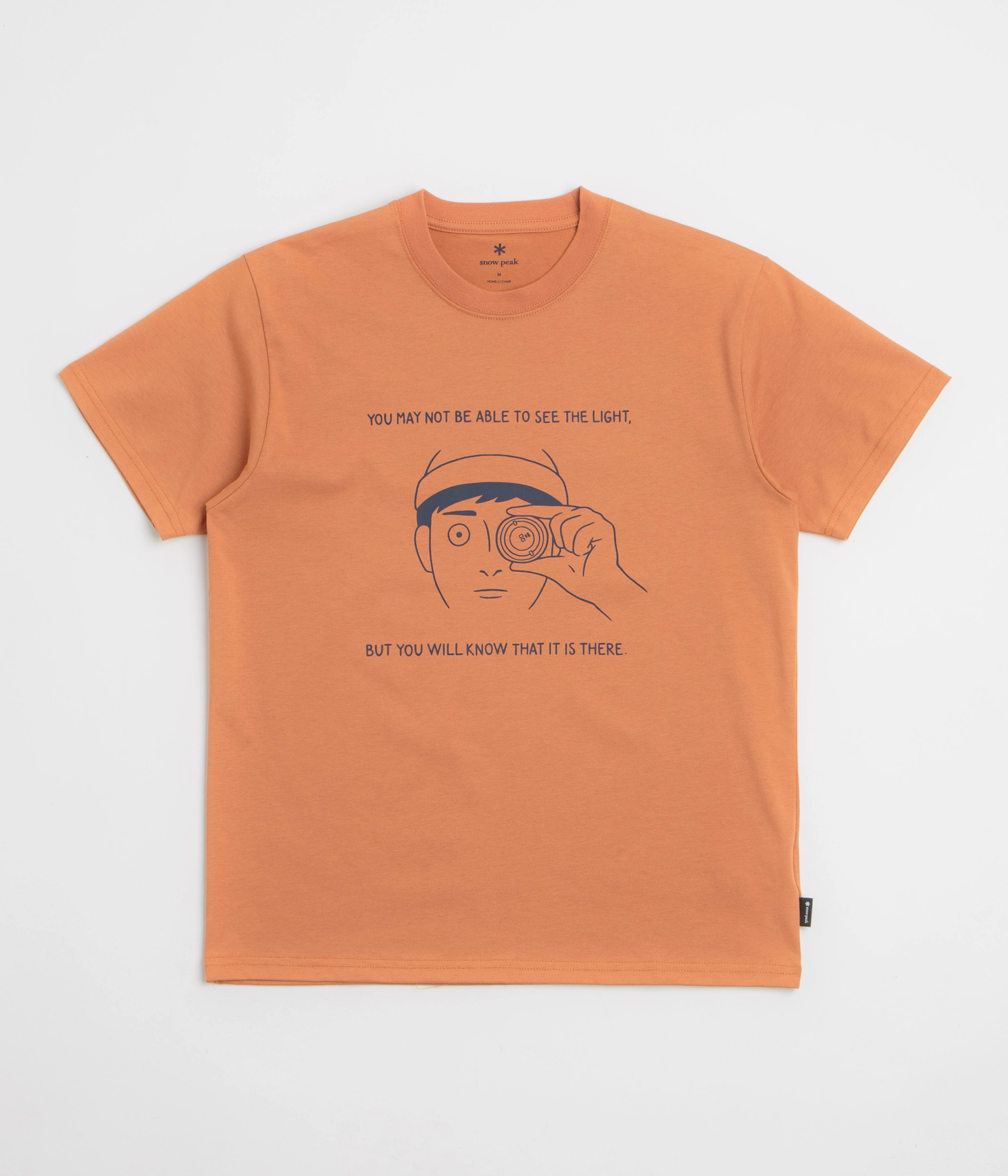 Snow Peak Lantern Eye T-Shirt - Orange Brushed Interior Lining