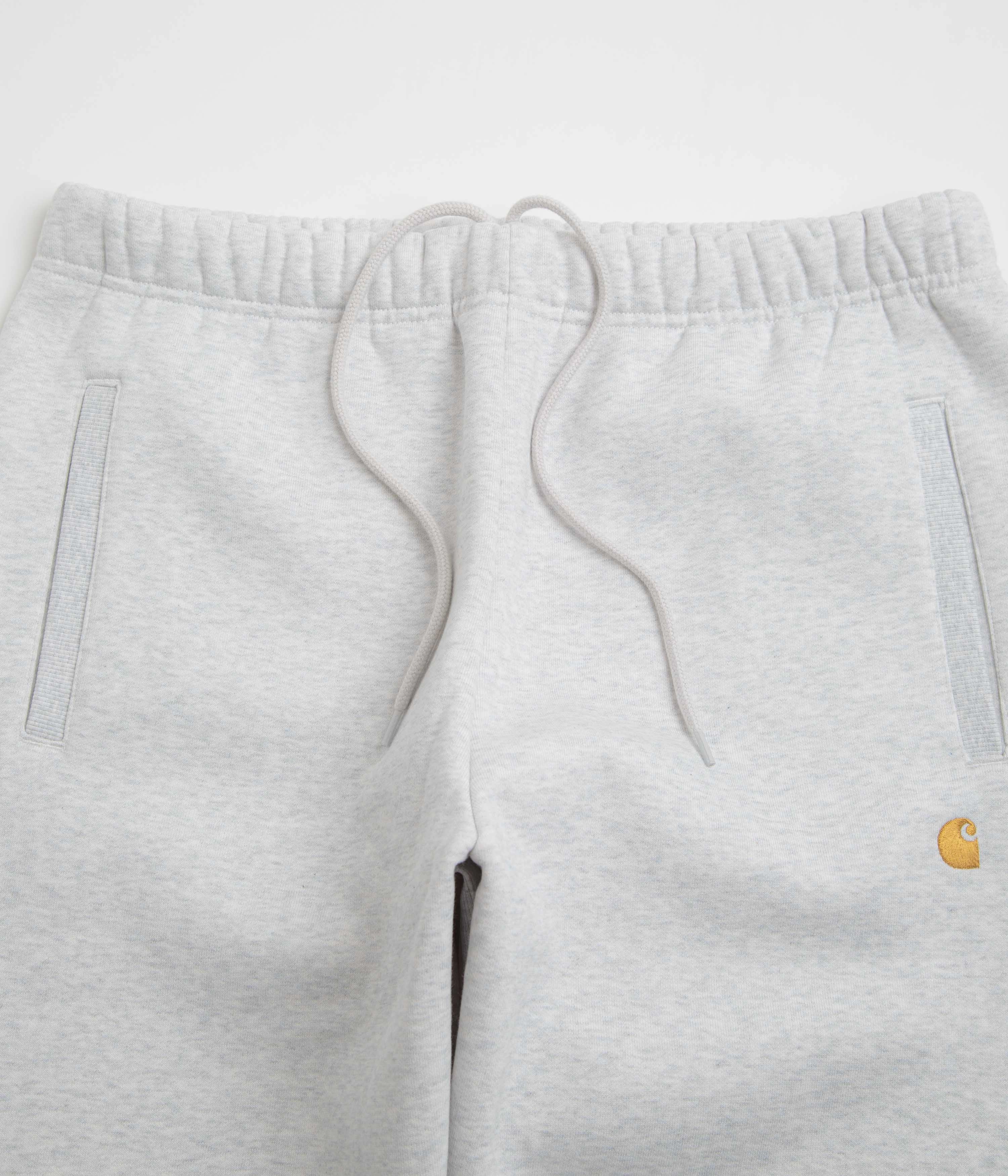 Structured fabric Relaxed Fit Design Carhartt Chase Sweatpants - Ash Heather / Gold