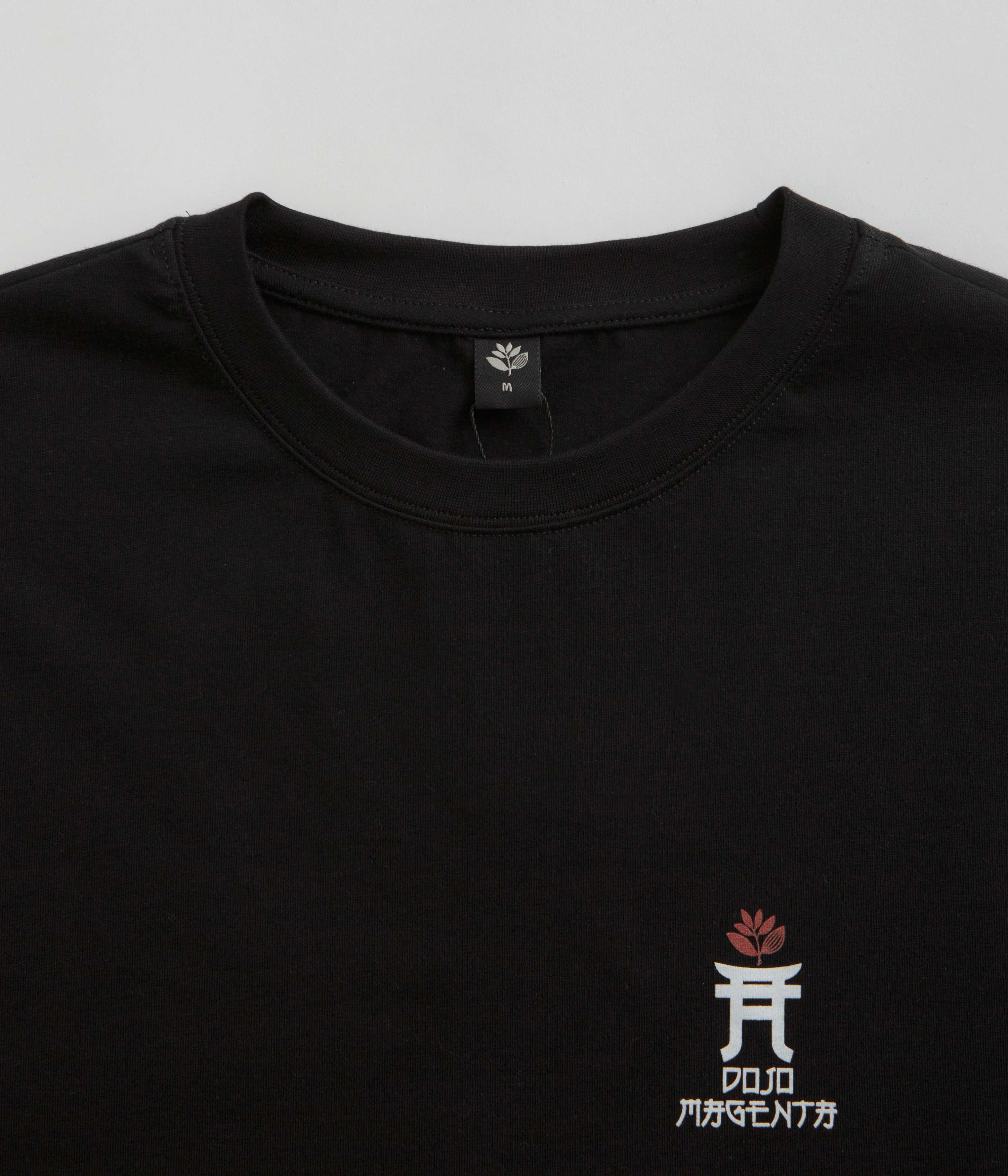 Soft Material Soft and Cozy Magenta Dojo T-Shirt - Black