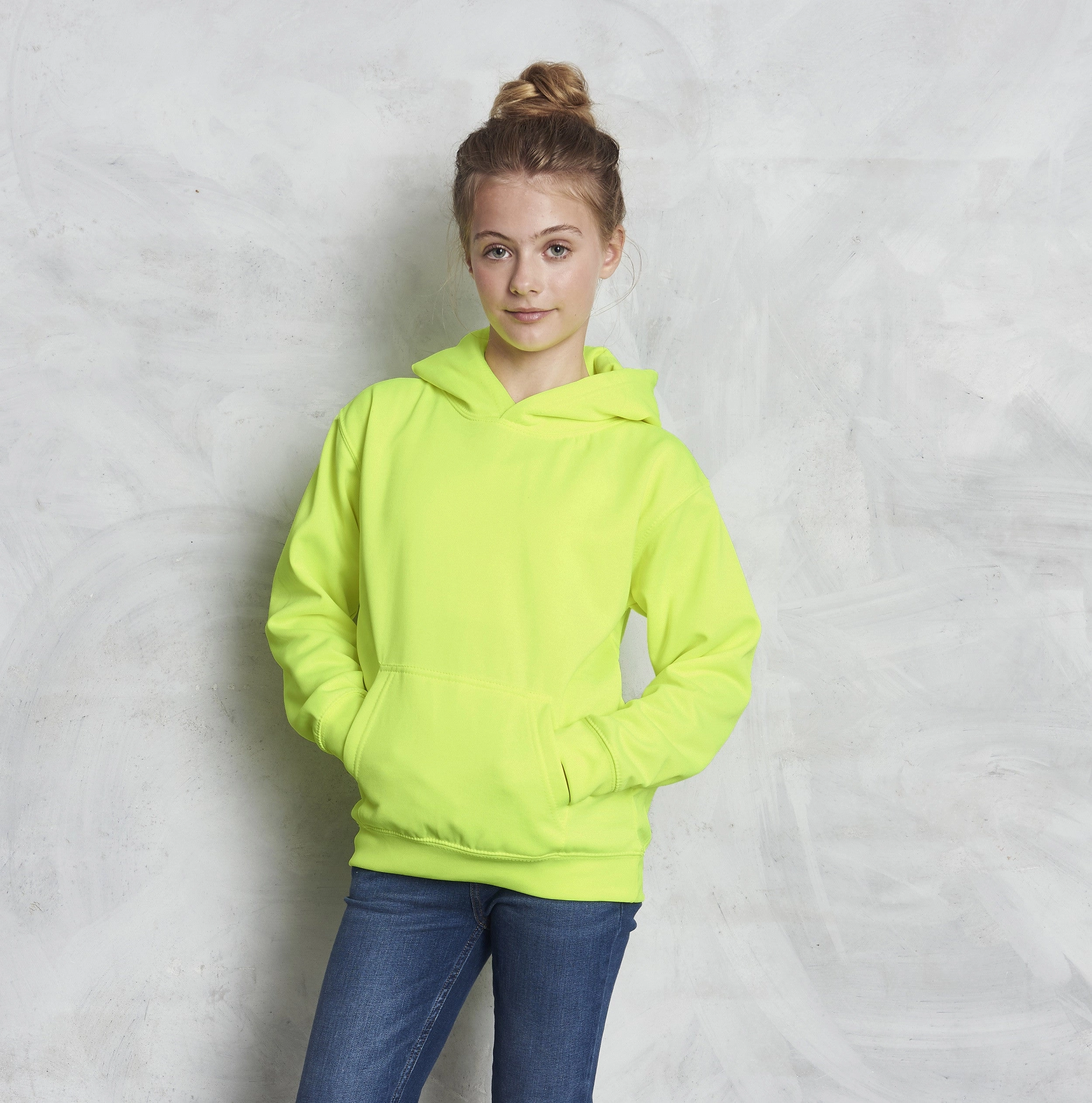 desert style Giraffe like Kids Electric Hoodie | ELECTRIC GREEN