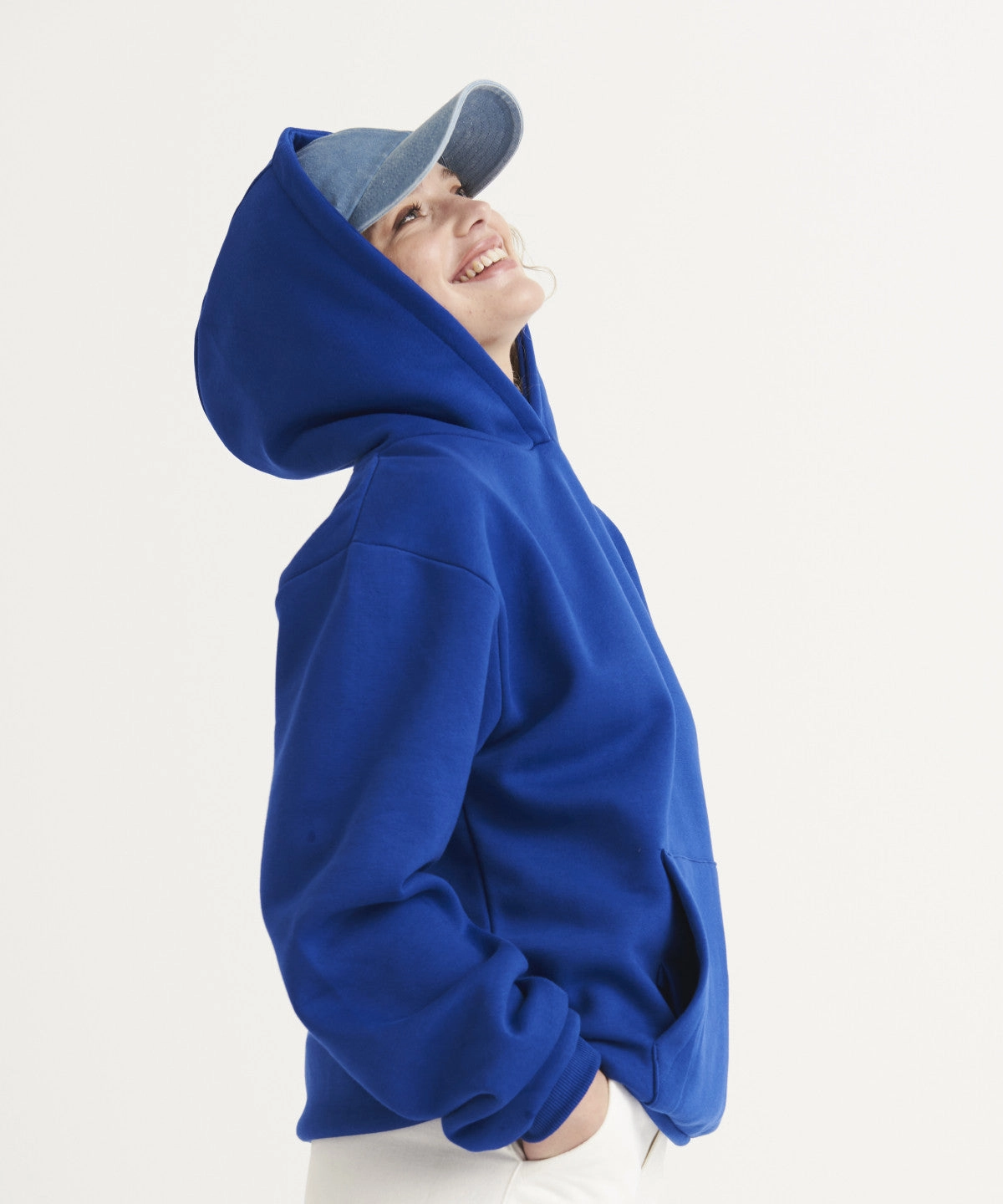 simple design Raw Hem Detail Heavyweight Signature Hoodie | DEEP BLACK