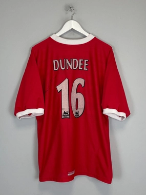 Thermal Conductive Yarn Sublimation Print Ready 1998/00 LIVERPOOL DUNDEE #16 *SIGNED* HOME SHIRT (XL) REEBOK