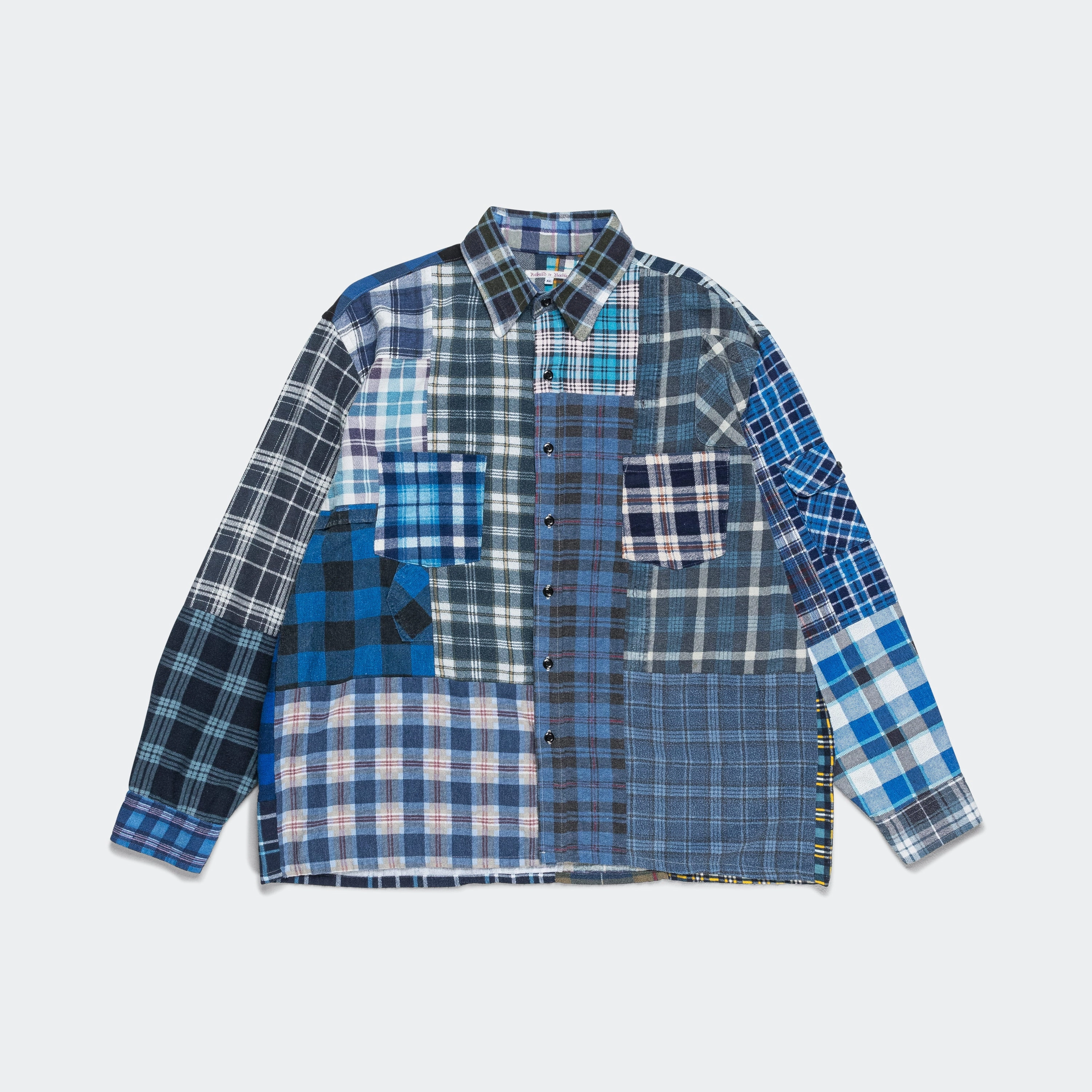 Rebuild Flannel Straight Hem Shirt SS25 - X-Large #3 Smooth zipper closure Soft Touch Fabric