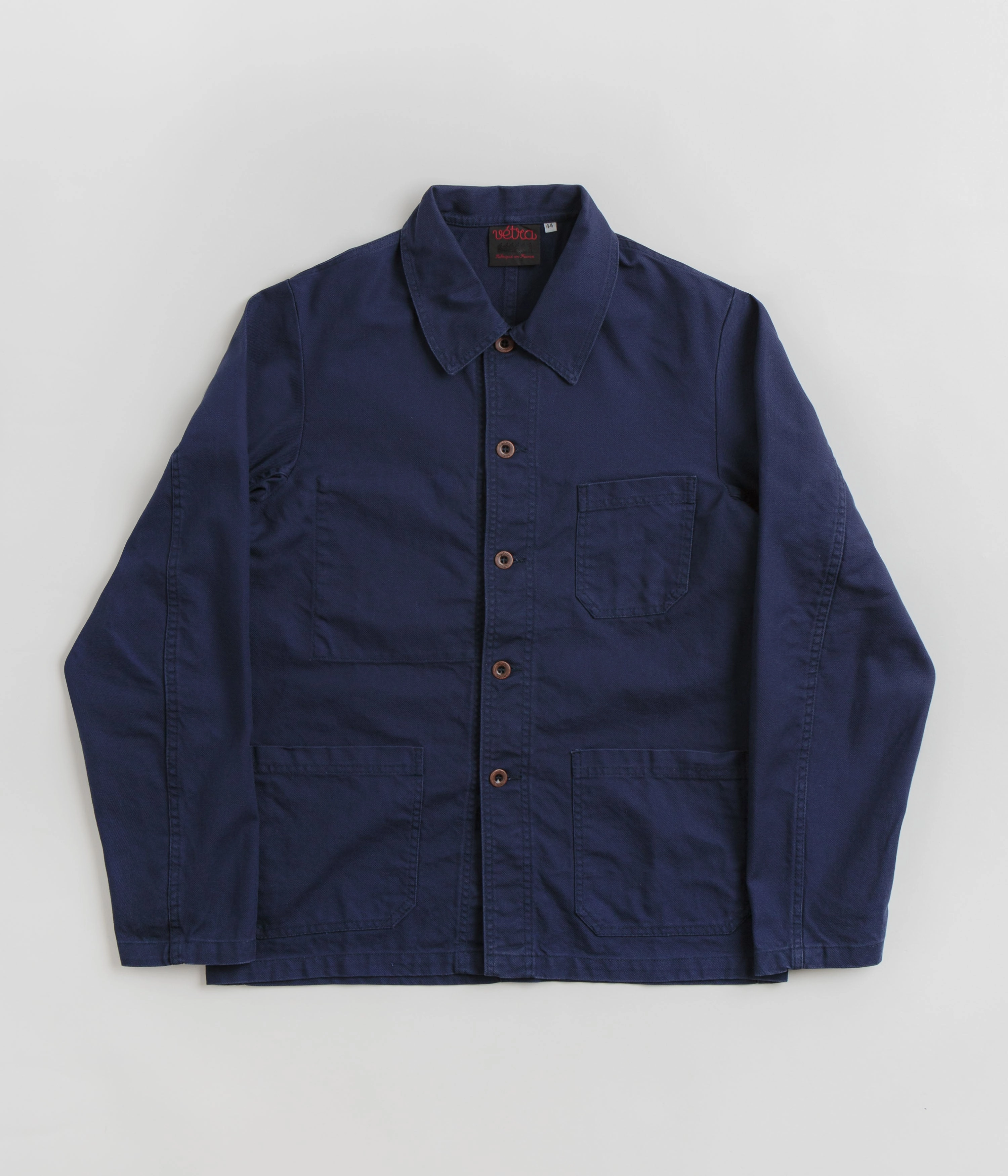 hot - weather option Unstructured Shoulder Cut Vetra 5C Organic Workwear Jacket - Navy