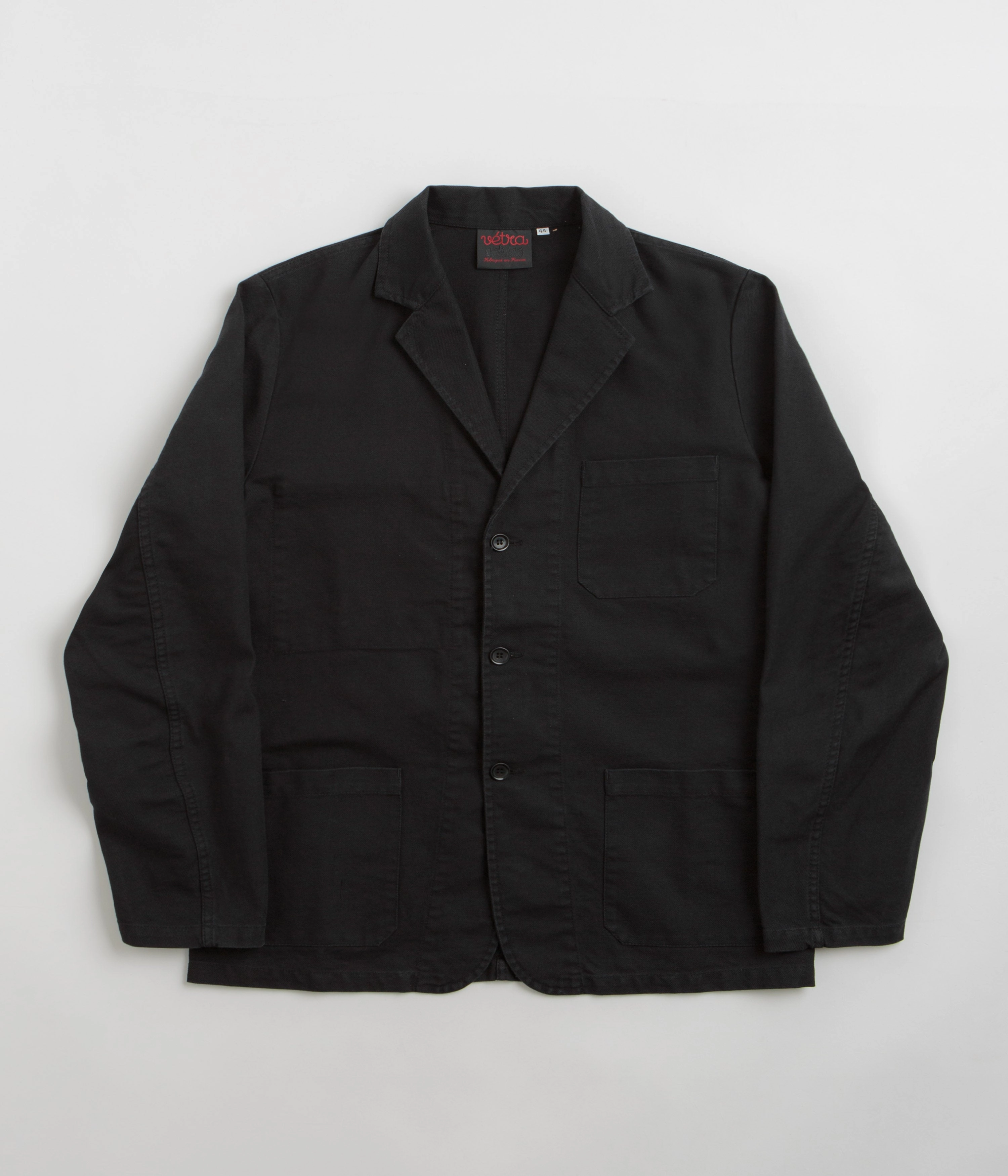 Vetra Organic Workwear Blazer - Black color fast Perforated Underarm Vents