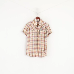 Non Iron Fabric G-Star Raw Men XL (L) Casual Shirt Multicolour Check Cotton Snap Pocket Slim Fit Top