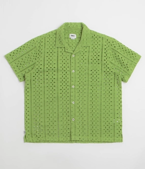 Pocket Detail Fashion-Forward Obey Ayers Short Sleeve Shirt - Piquant Green