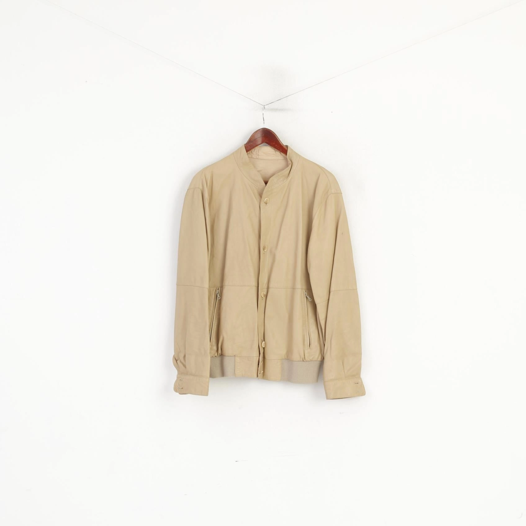 movement Vintage Men 52 M Jacket Beige Double Sided Harrington Classic Soft Top