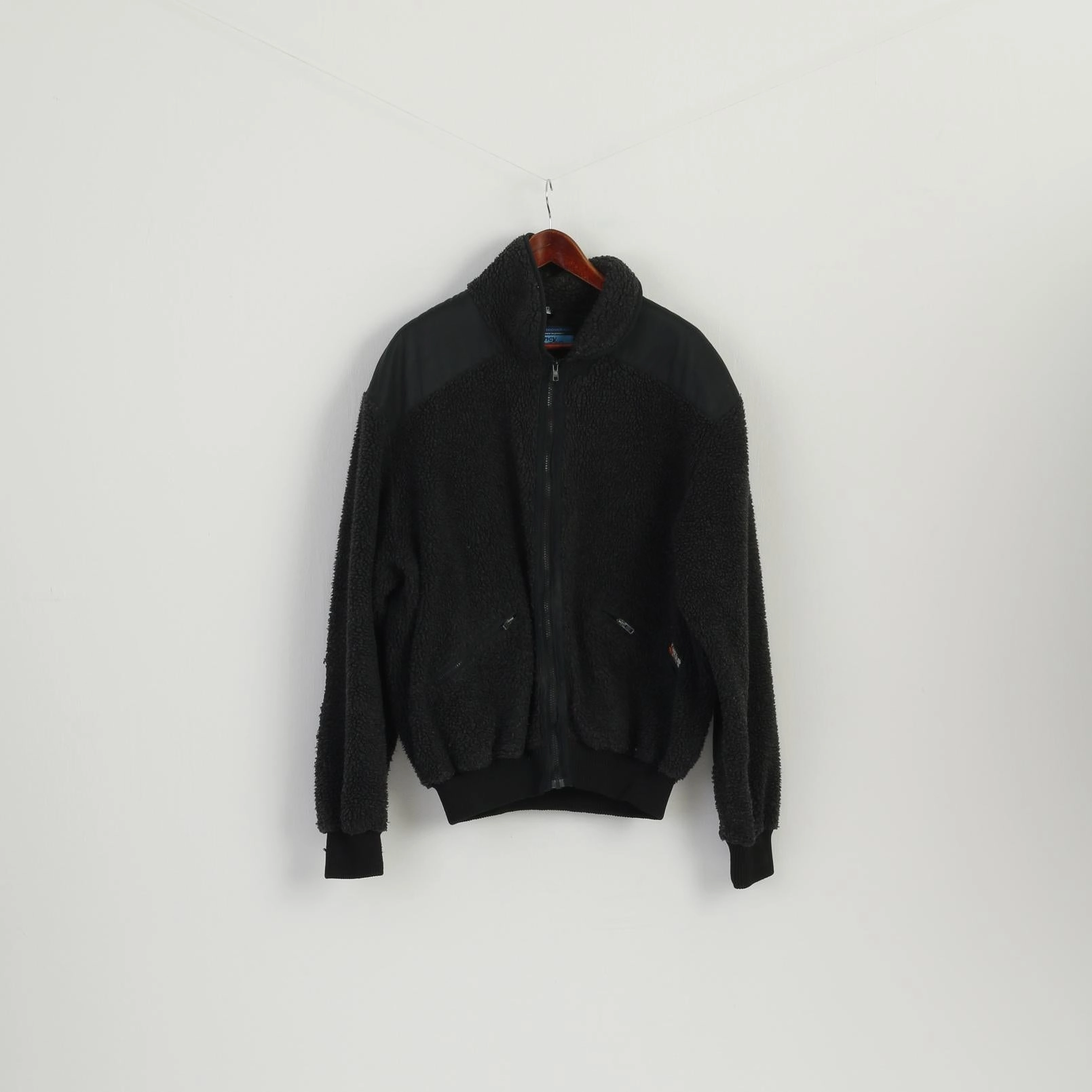 Vintage Rukka Men L Fleece Jacket Graphite Fancy Thermo Full Zipper Top Cold Morning