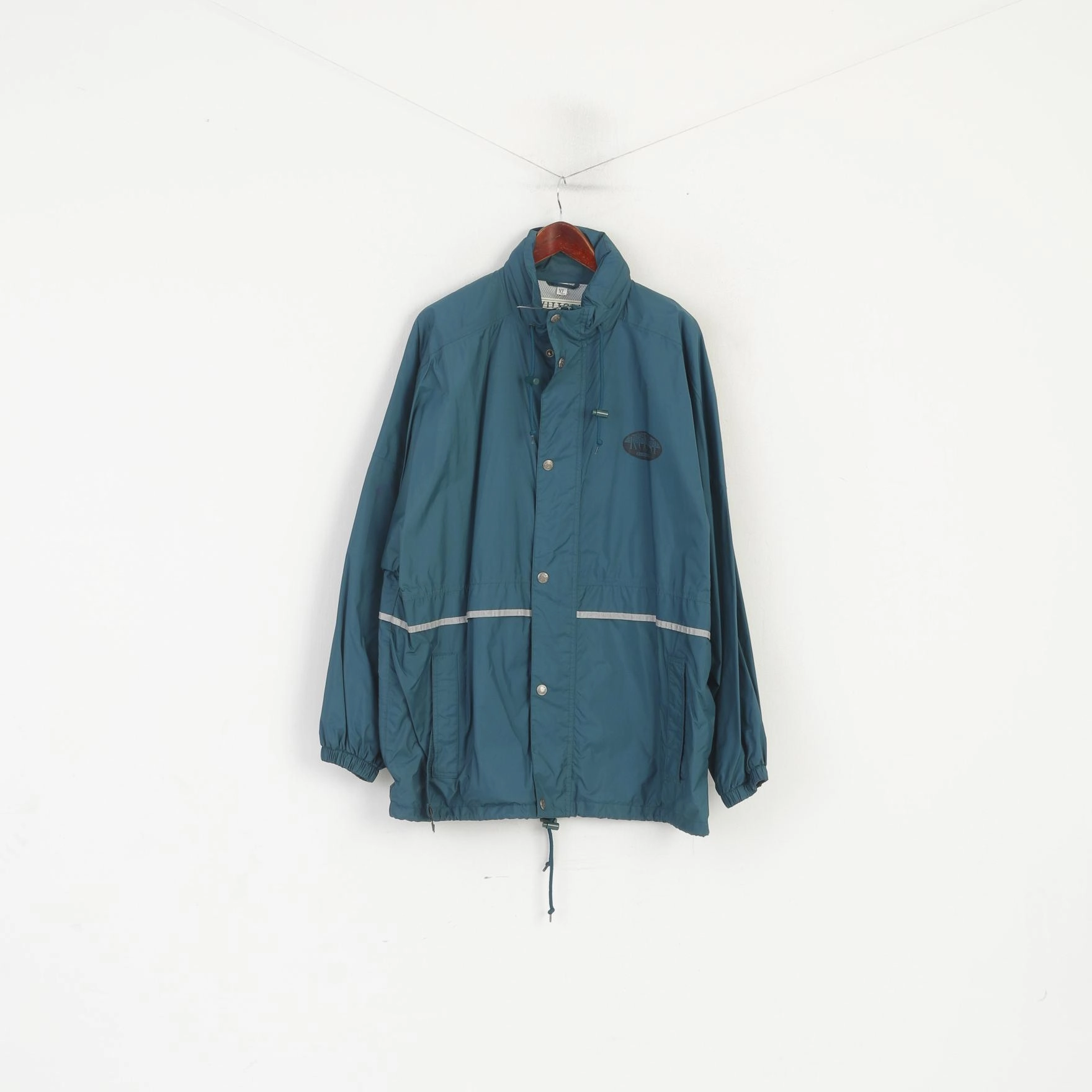 Ritual suitable for educational purposes Vittorio Rossi Rainwear Men XL Jacket Green Vintage Parka Hidden Hood Sport Top