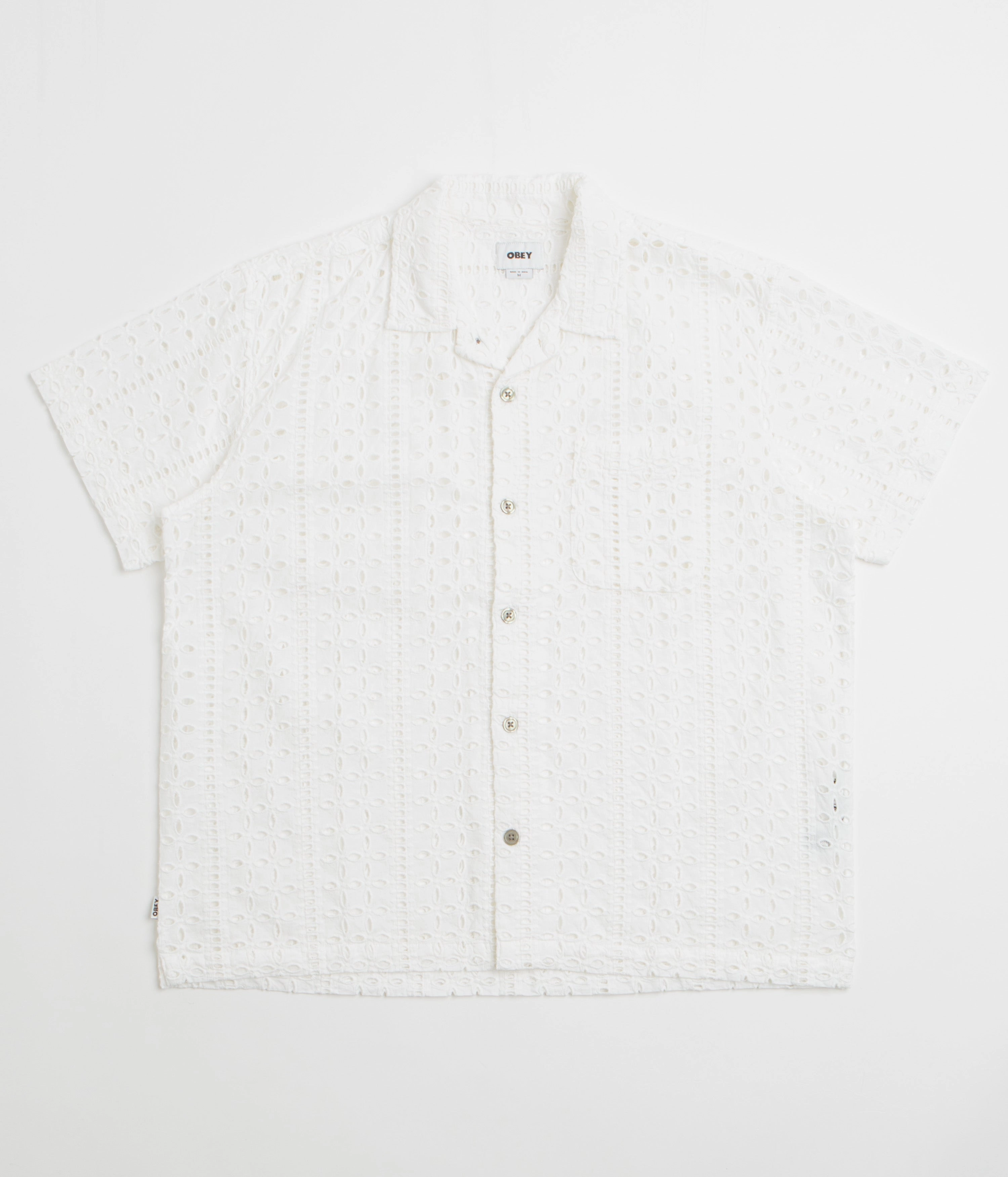 Obey Ayers Short Sleeve Shirt - White Country Escape handmade touch