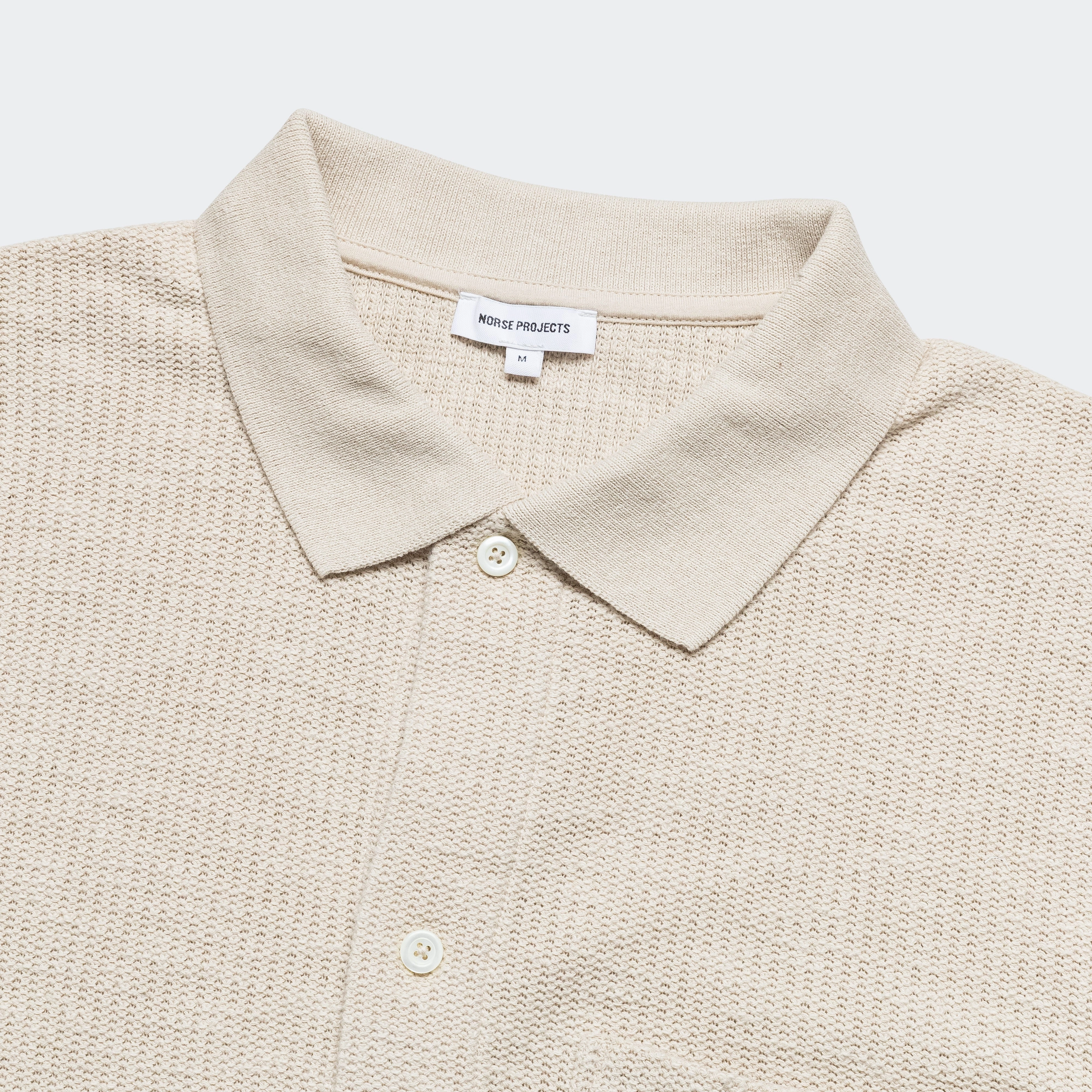 Gustav Crochet Jersey Shirt - Oatmeal Gym Appropriate