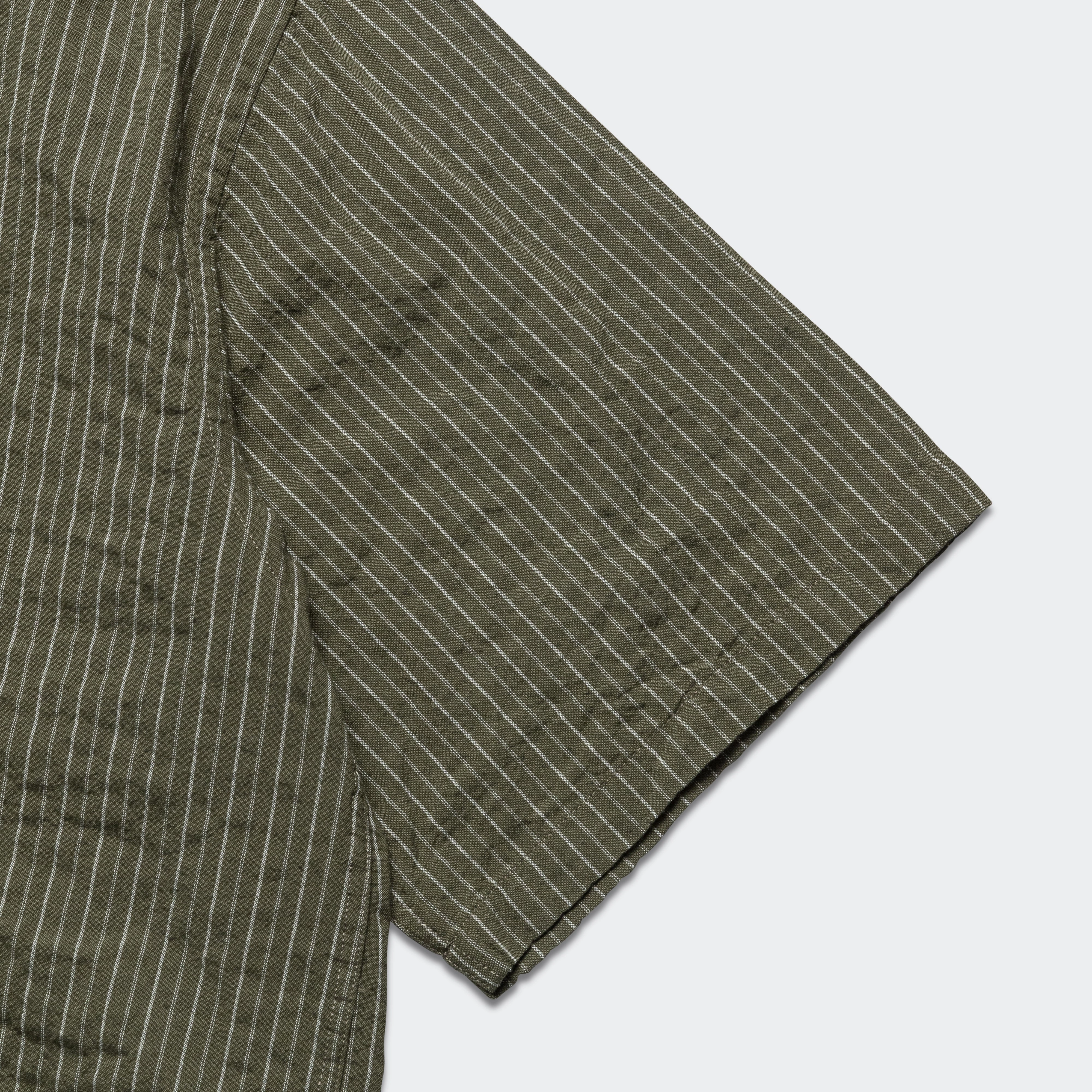 Ole Oversized Stripe SS Shirt - Moss Green Graduation Attire Comfort Wear