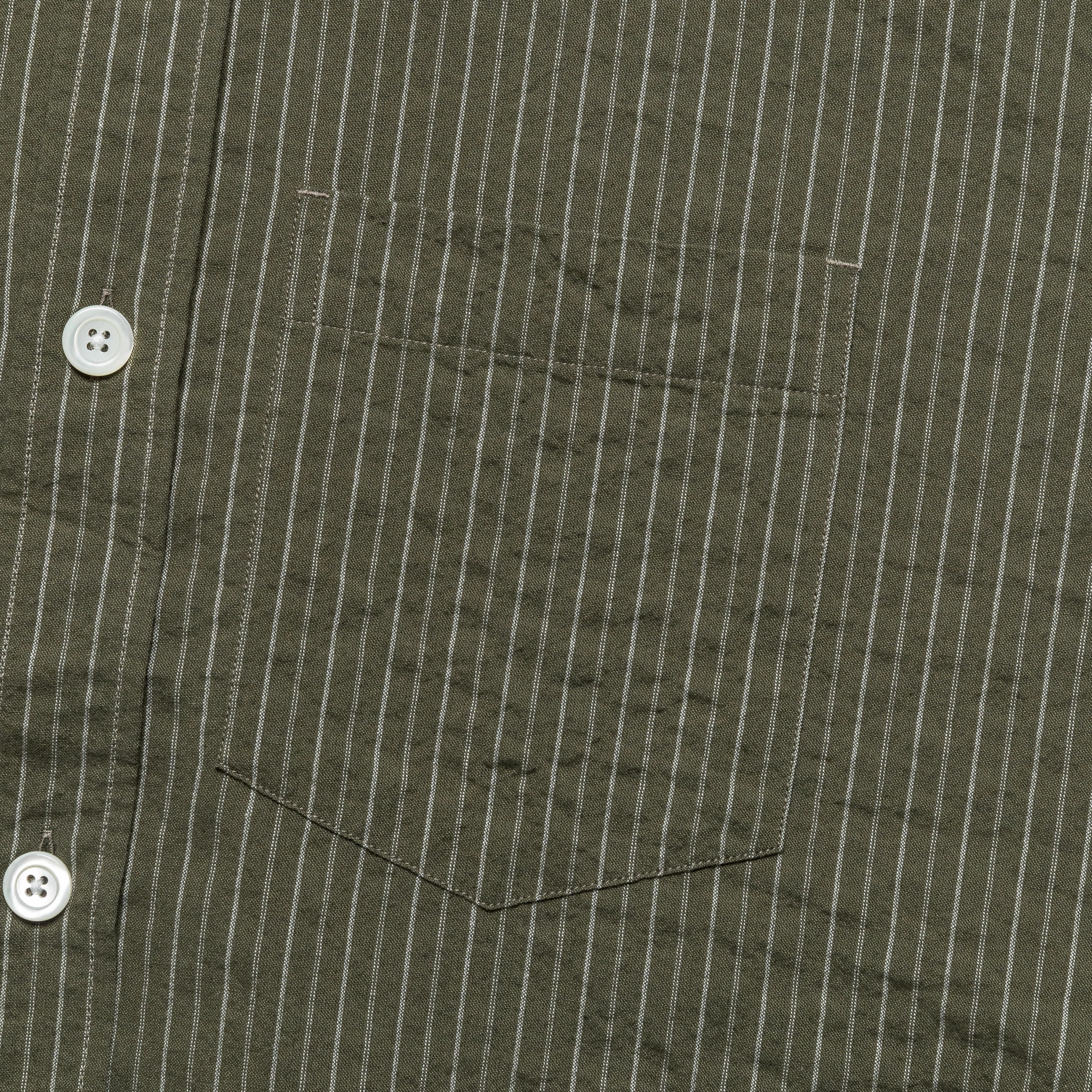 Stylish Detail Ole Oversized Stripe SS Shirt - Moss Green