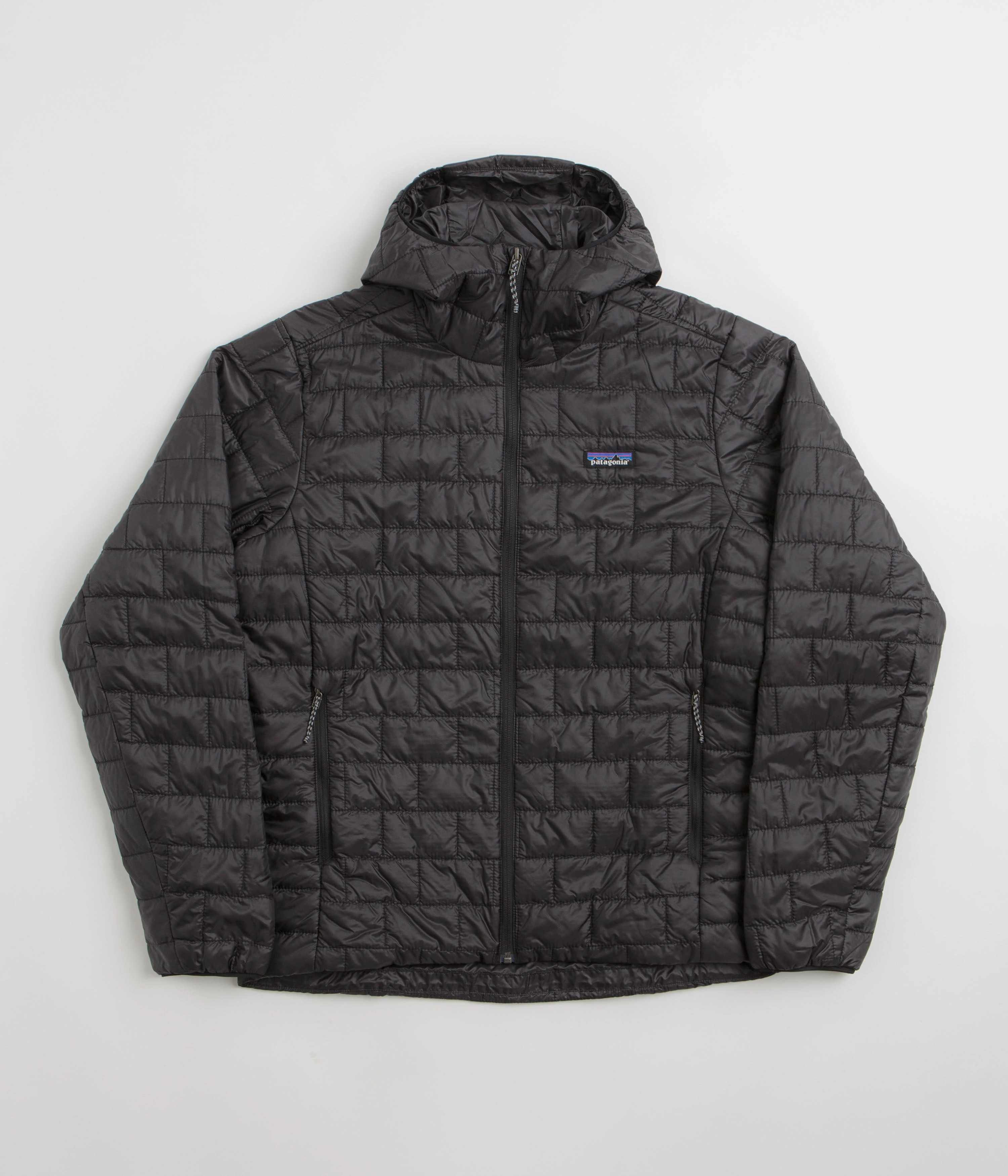 Magnetic Closure System SnapFasteners Patagonia Nano Puff Hoodie Jacket - Black