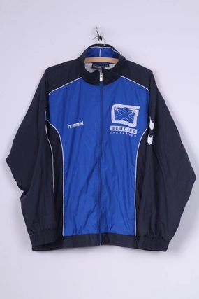 travel use Nail-clipper Hummel Mens L Jacket Lightweight Beuchel und Partner Full Zipper Blue TuS Westfalia Hombruch Sportswear Top