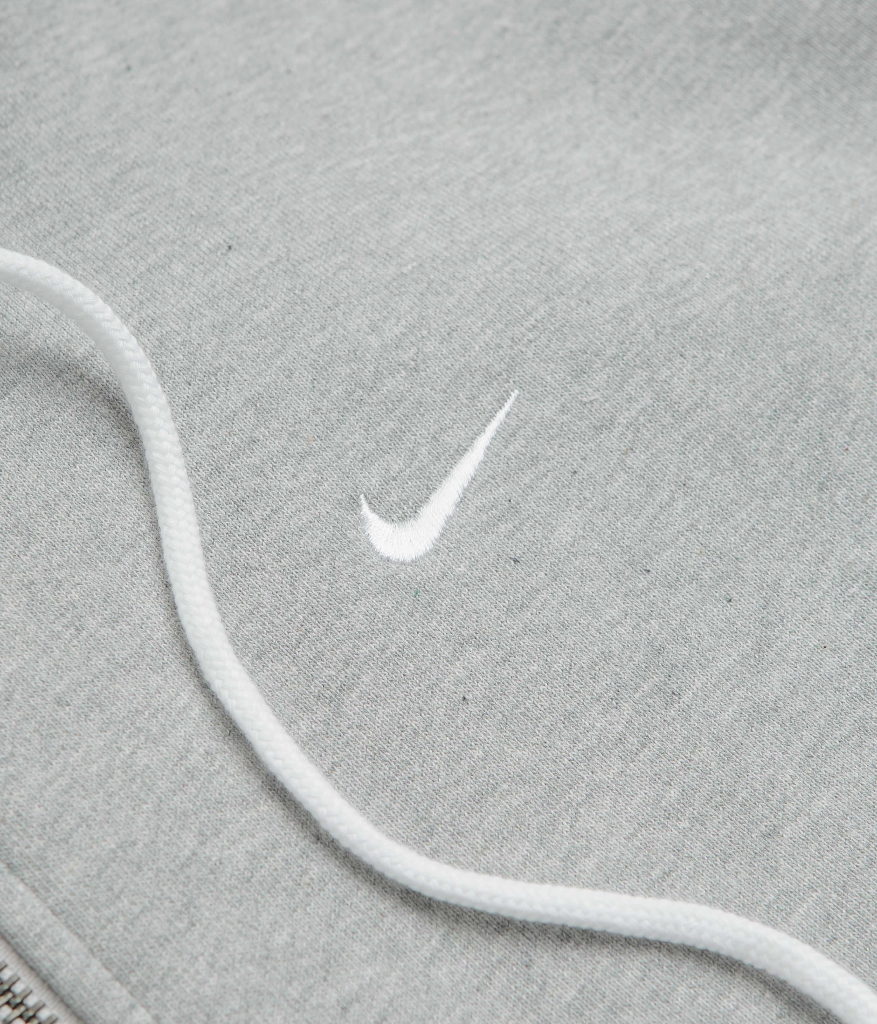 Work From Home Nike Solo Swoosh Full Zip Hoodie - Dark Grey Heather / White