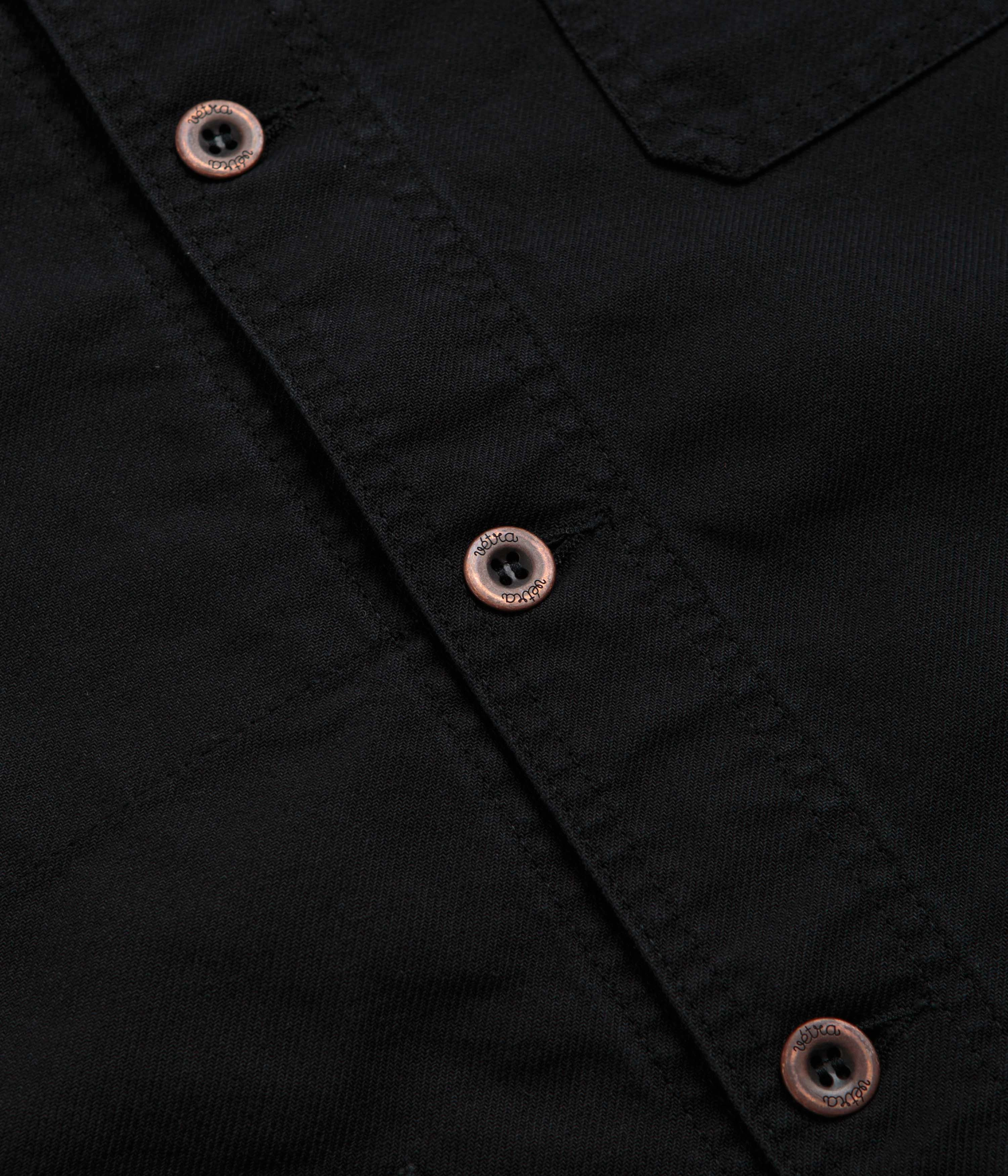 Vetra 5C Organic Workwear Jacket - Black Lightweight Construction Reflective Safety Details