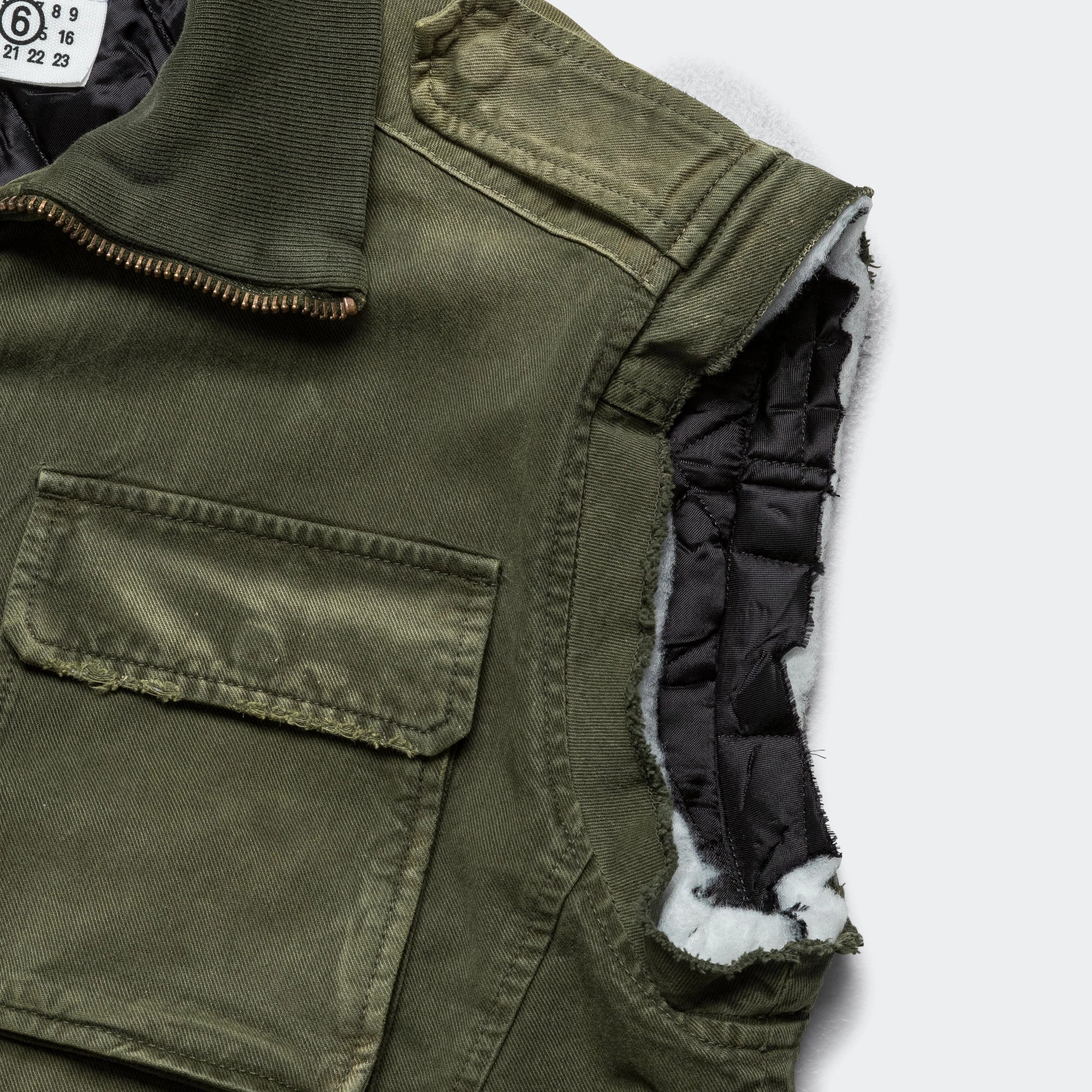 Washed Gilet - Green Thermal regulation