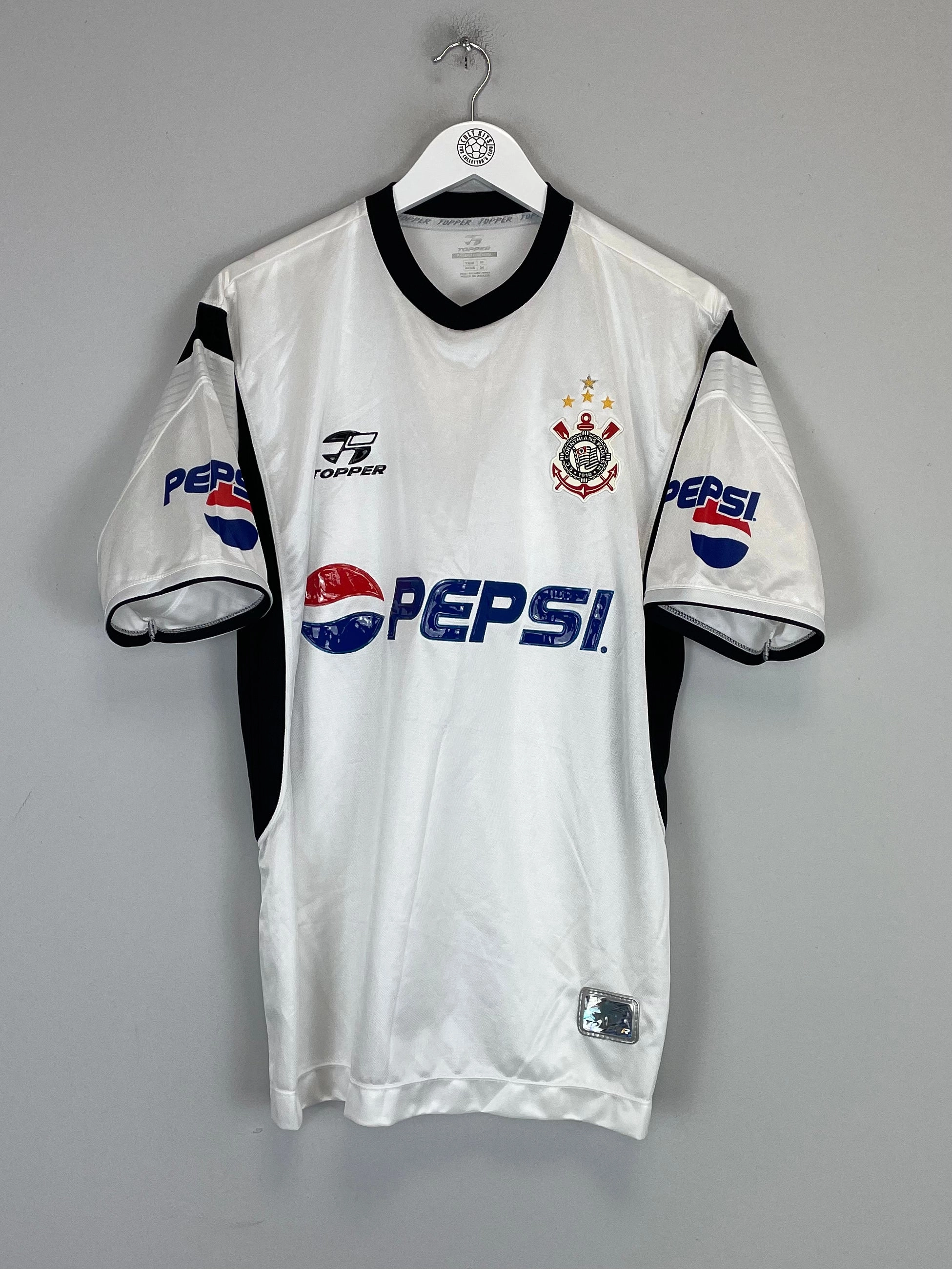 Wrinkle Free Travel Fabric 2002/03 CORINTHIANS #10 HOME SHIRT (M) TOPPER