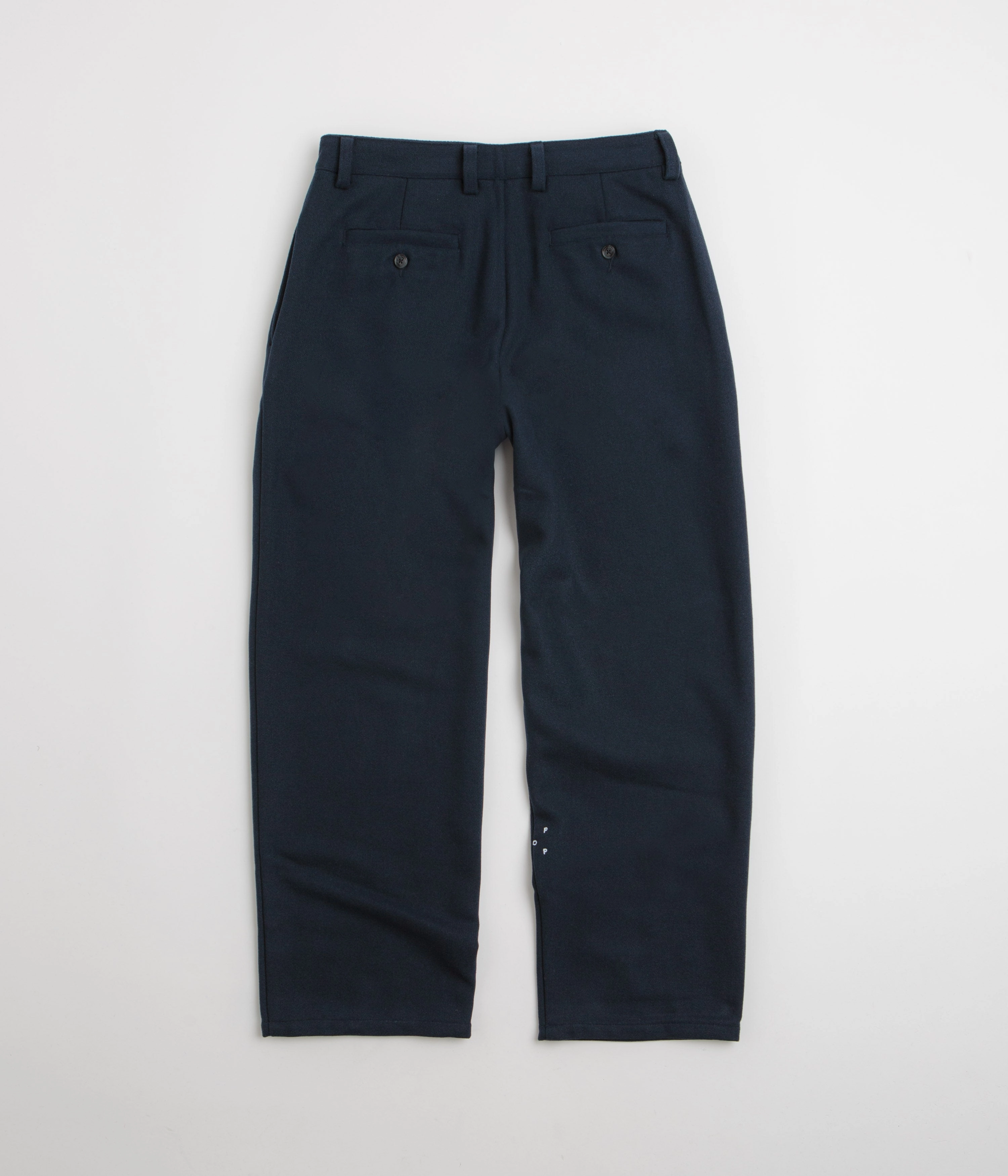 Pop Trading Company Wool Hewitt Suit Pants - Navy DurableBartack