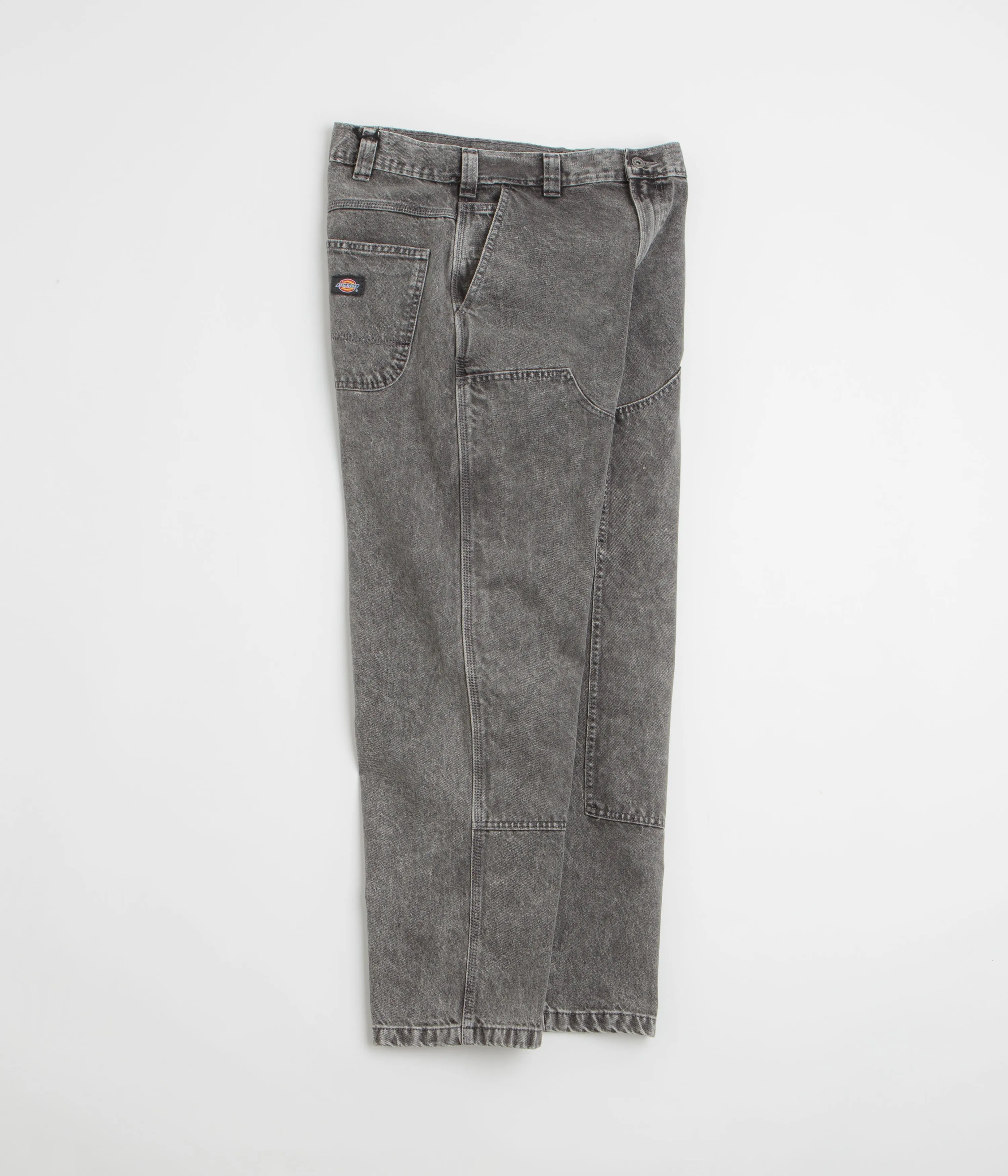 High Rise Dickies Madison Double Knee Jeans - Light Grey Wash