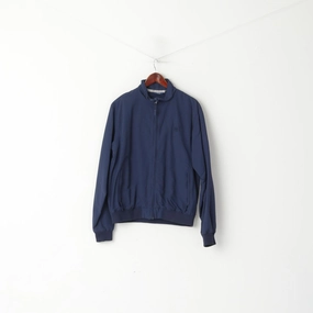 Flexible Zipper System Fila Men 52 L (M) Jacket Navy Nylon Waterproof Classic Zip Up Harrington Sport Top