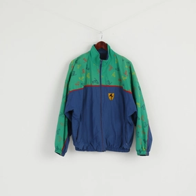 EuroTex Men M Jacket Navy Green Nylon Windcheater Festival Bomber Top suitable for air sports Status