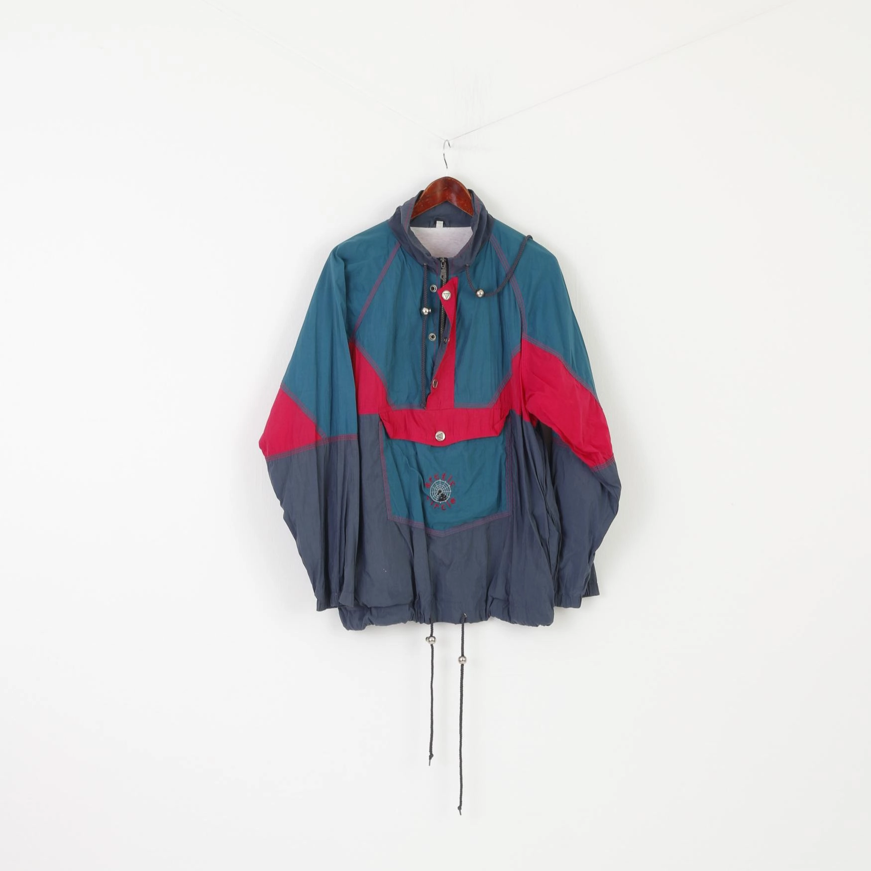 regular Vintage Men 48/50 L Pullover Jacket Green Vintage Nylon Artic Circle Pulsate Top