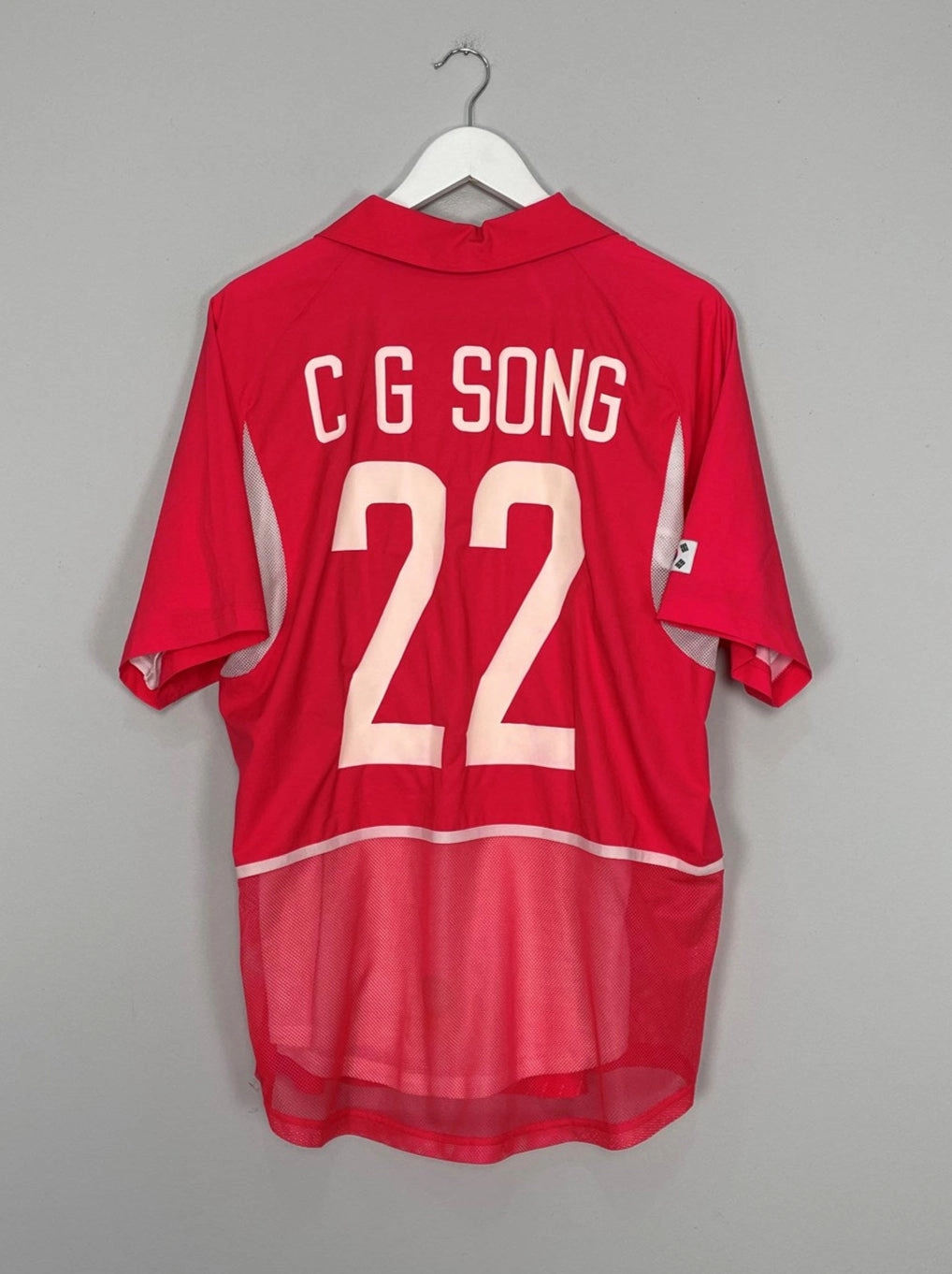 2002/04 SOUTH KOREA C G SONG #22 *PLAYER ISSUE* HOME SHIRT (L) NIKE Flexible Apparel