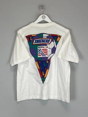 1994 USA WORLD CUP SNICKERS T-SHIRT (M) OM Bold Lettering