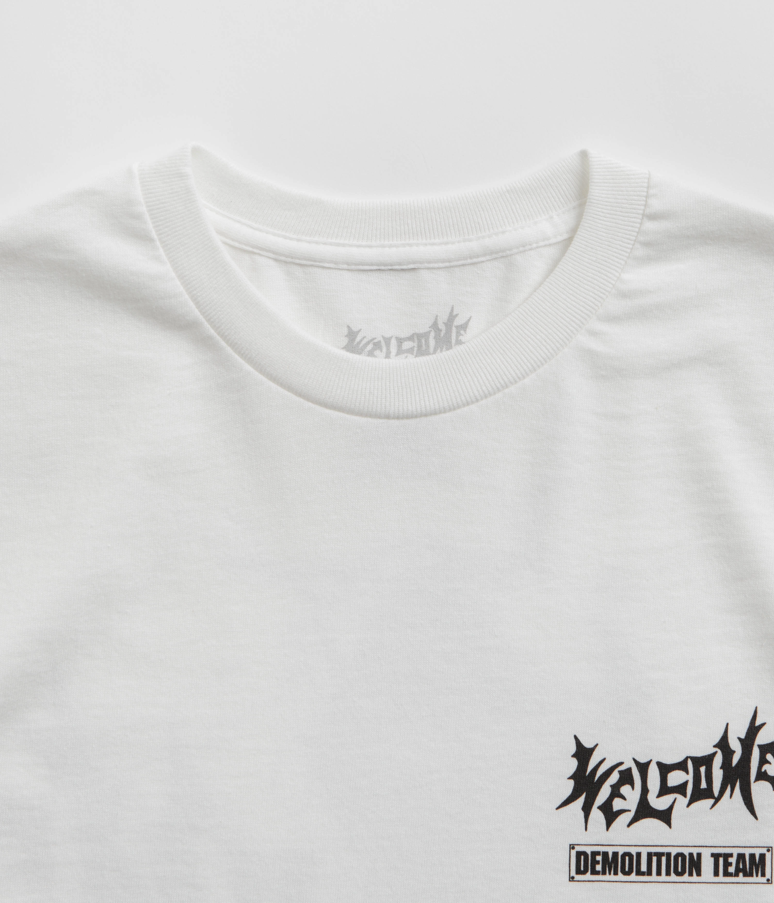 Welcome Demolition T-Shirt - White Flattering Cut Soft Cotton Feel