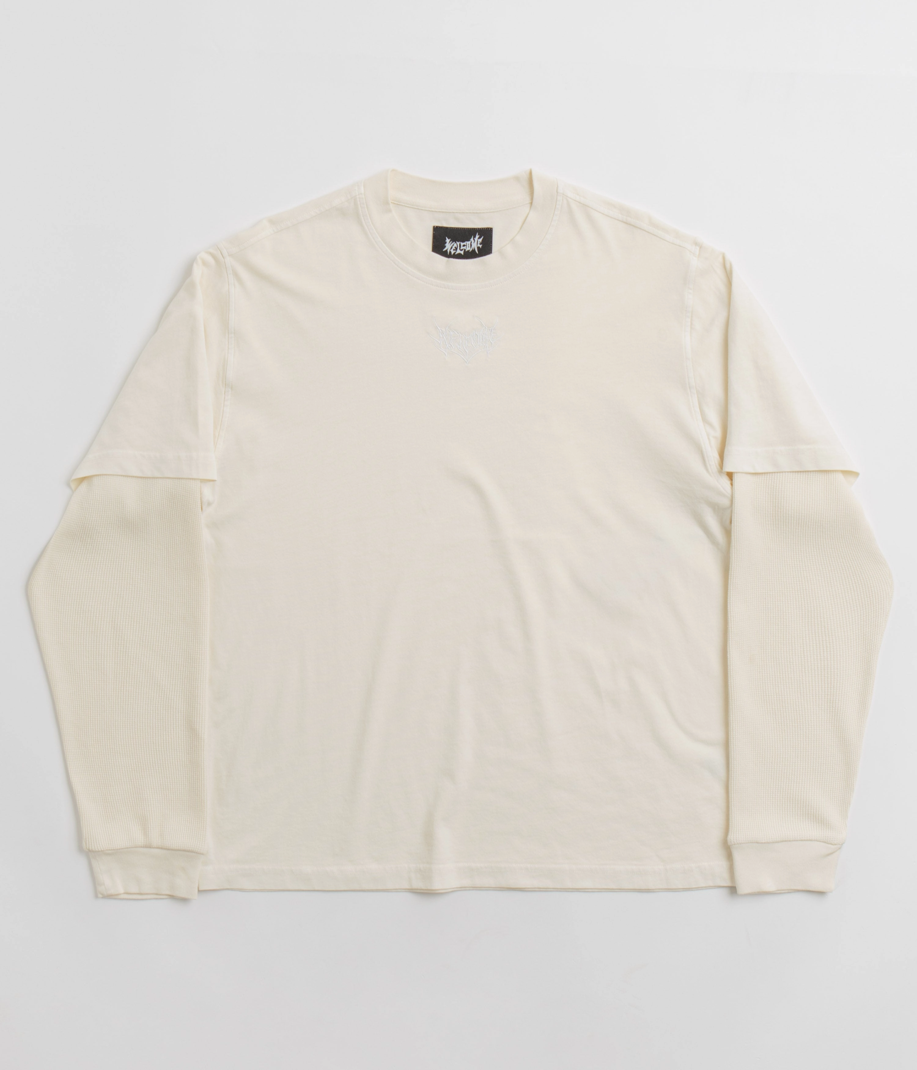 Welcome Shard Layered Knit Long Sleeve T-Shirt - Bone quick-drying