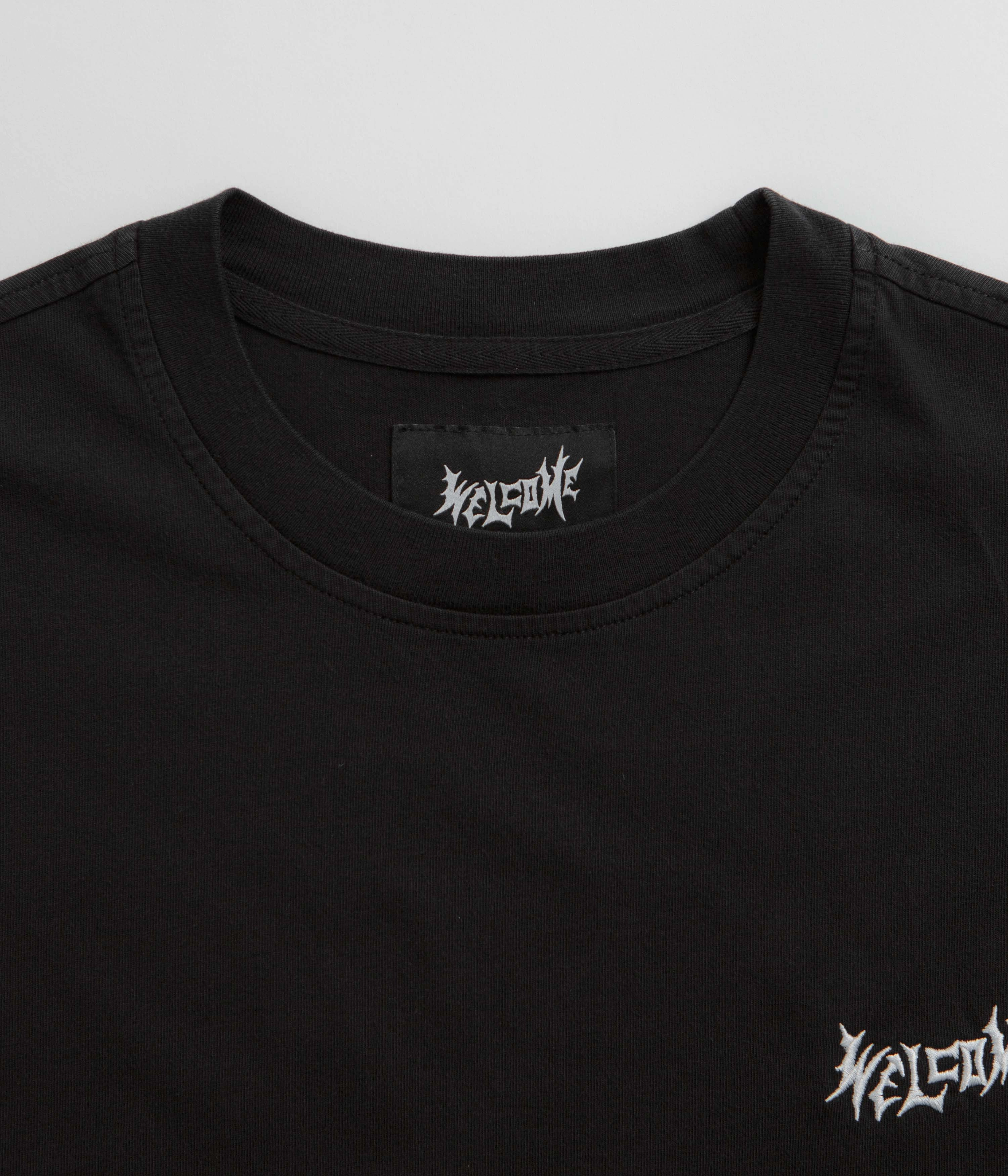 Welcome Vamp Core Garment Dyed Knit T-Shirt - Black OdorResistantTechnology Flatlock stitching