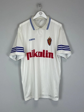 1995/96 REAL ZARAGOZA HOME SHIRT (XXL) ADIDAS Bold Form