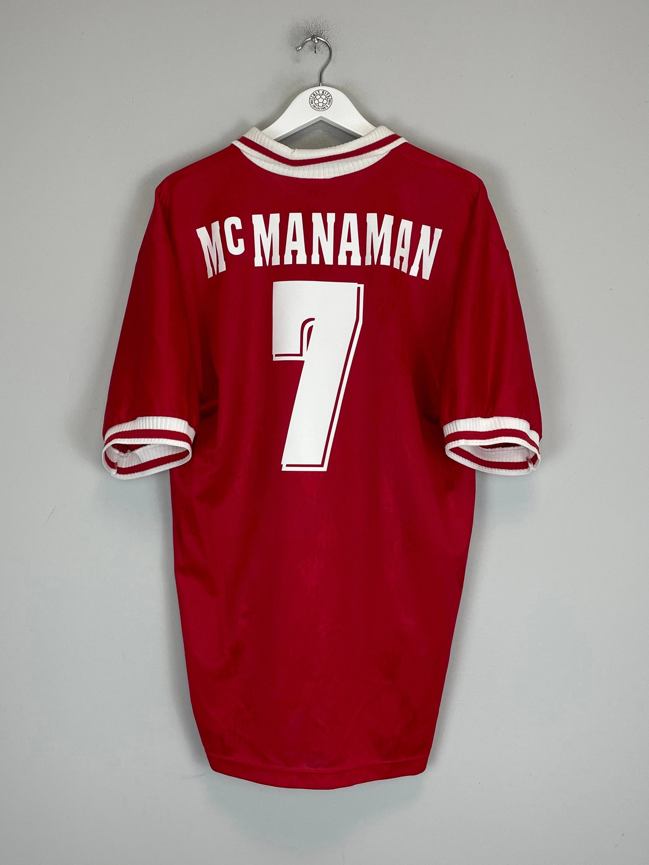 Ventilated Back Panels Low Bulk Texture 1996/98 LIVERPOOL MCMANAMAN #7 HOME SHIRT (XXL) REEBOK