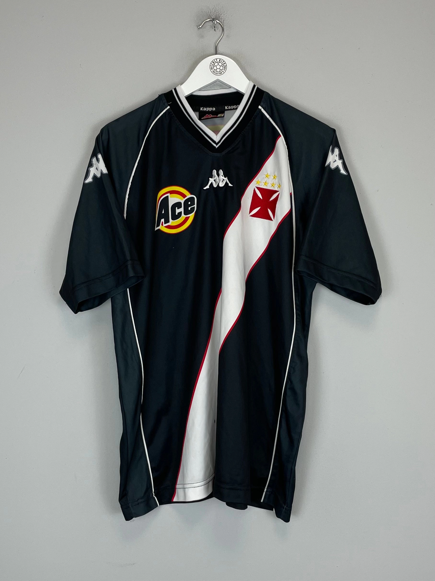 Light Reflective Trim Accent Tubular Body Mapping 1999/00 VASCO DA GAMA #9 HOME SHIRT (L) KAPPA