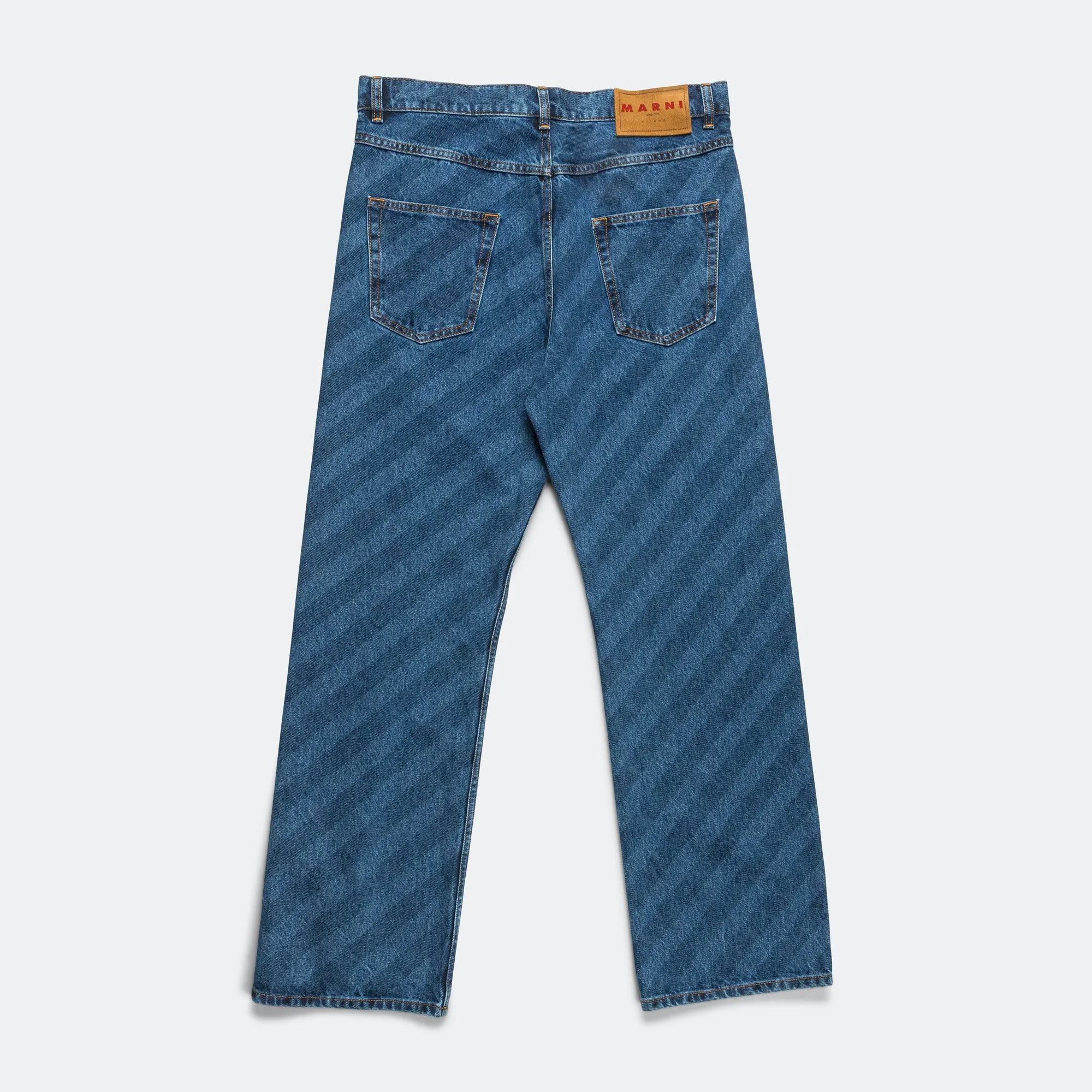 Go-To Choice Wide Leg Striped Jeans - Blue Kyanite