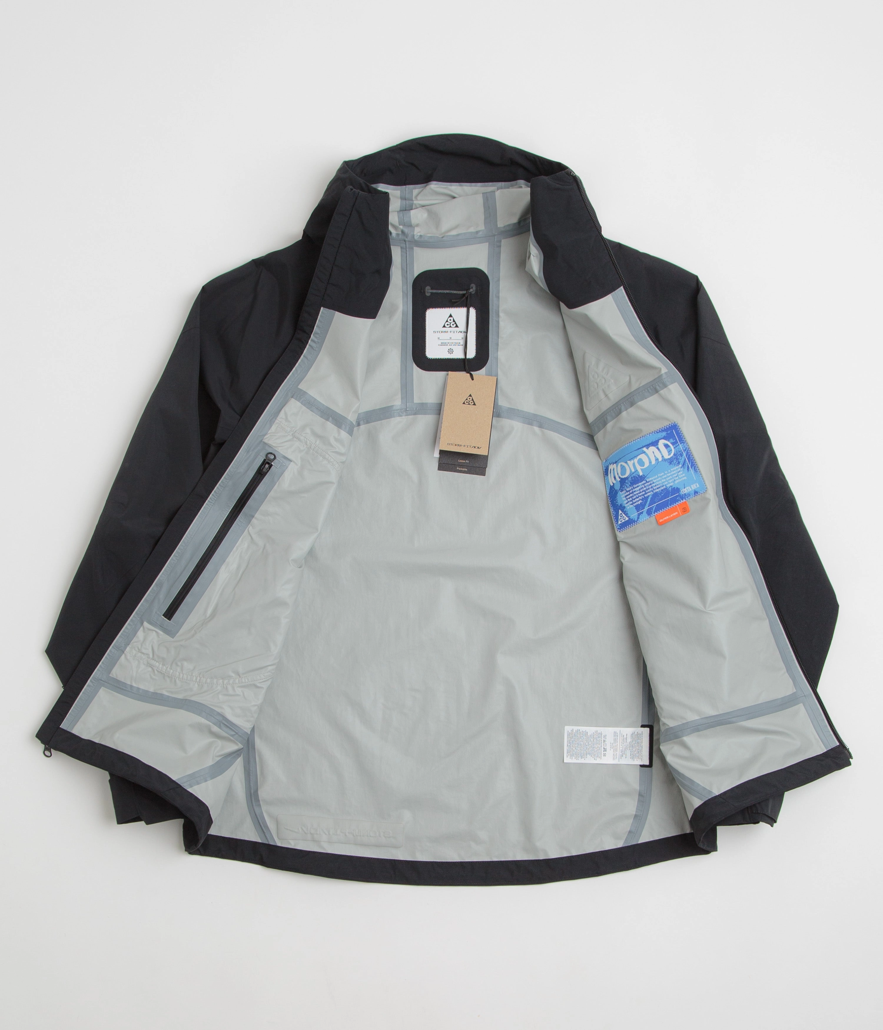 Commute Nike ACG Morpho Rain Jacket - Black / Black / Summit White