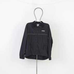 Jack Wolfskin Men XL Jacket Black Full Zipper Collar Back Fleece Vintage Sport Top Faith